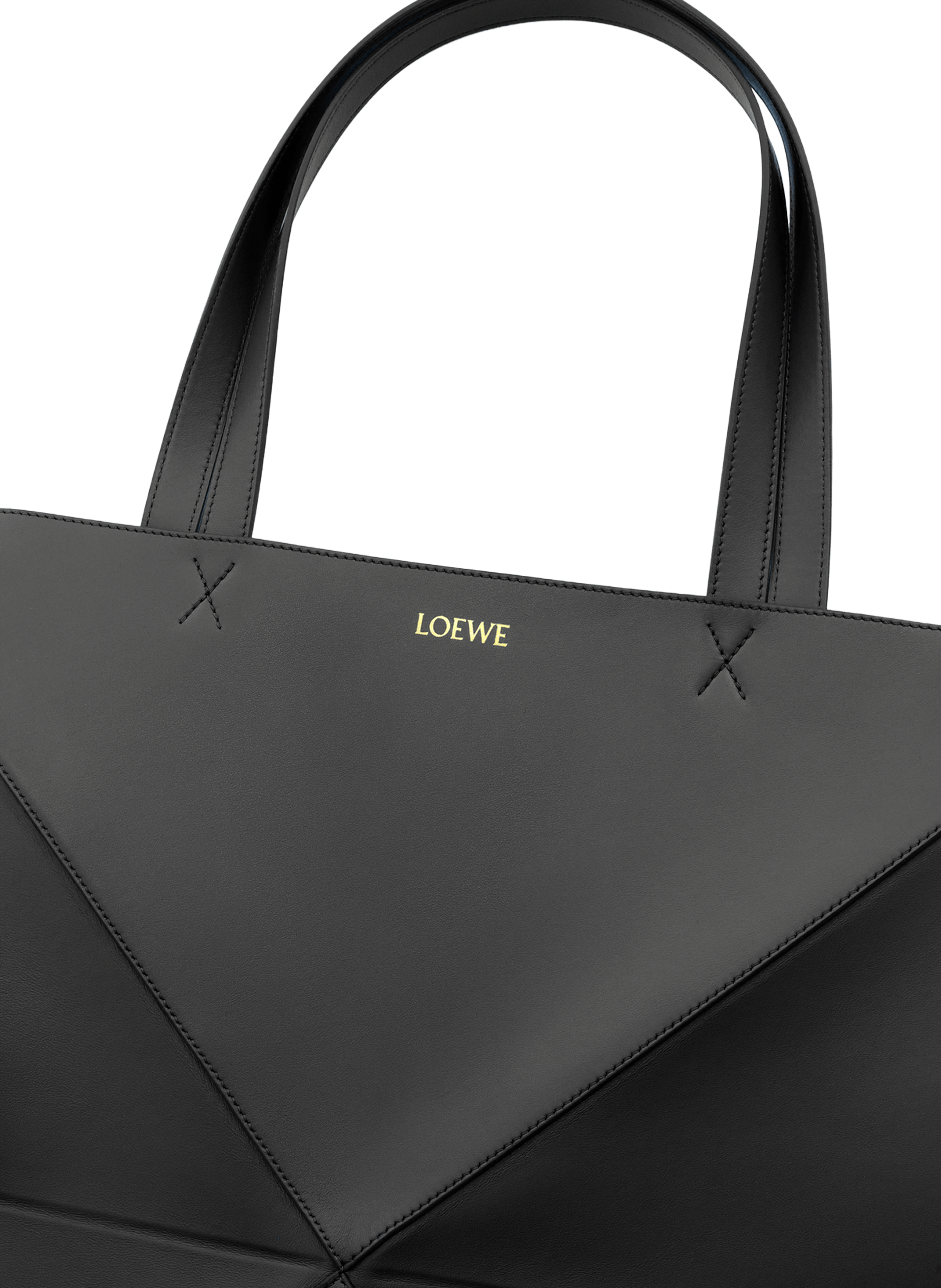 Bolso Puzzle Fold XL en cuero de becerro brillante LOEWE Negro