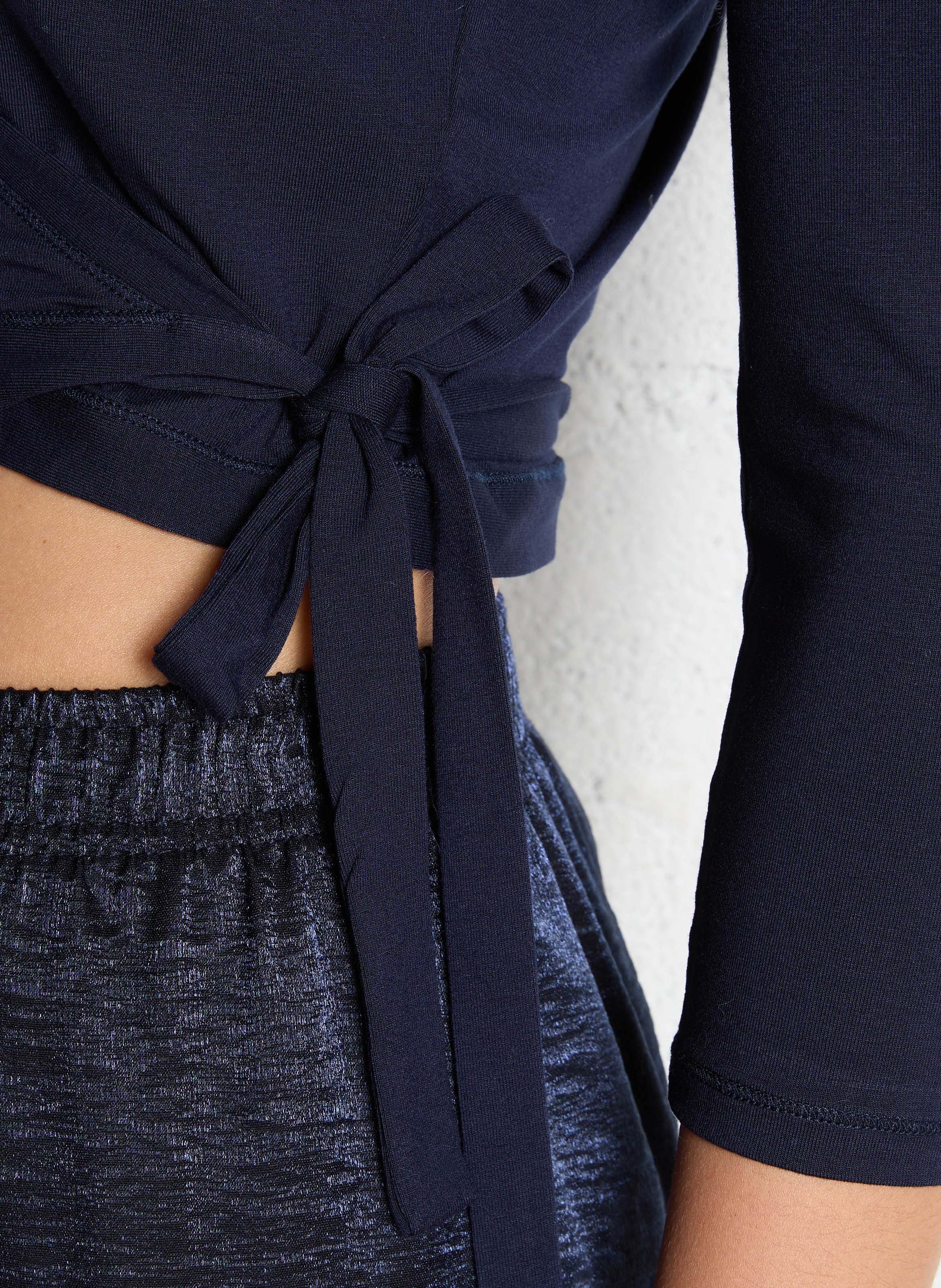 Gilet ajusté cache-coeur Bleu