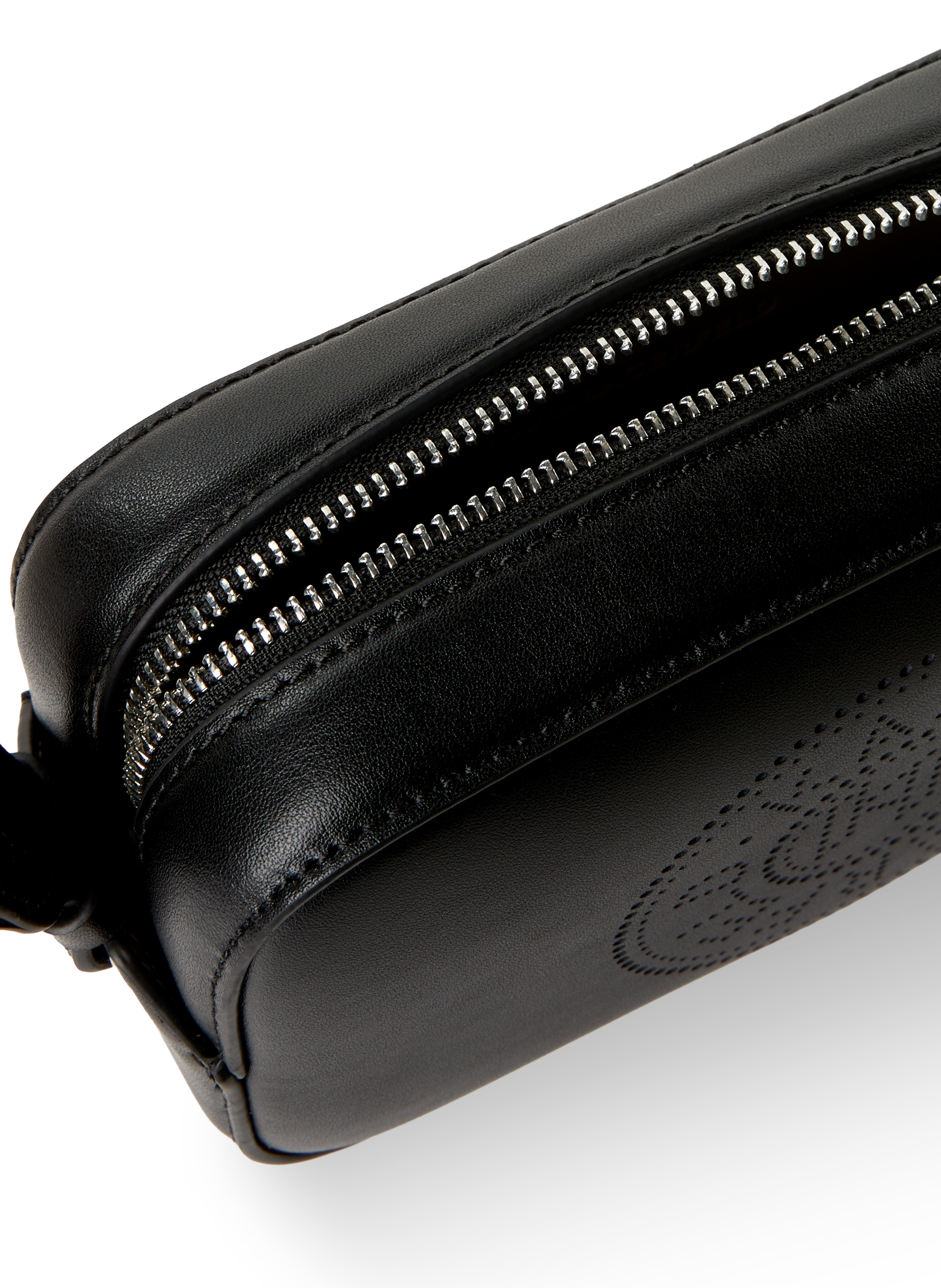 Leather clutch bag KARL LAGERFELD Black