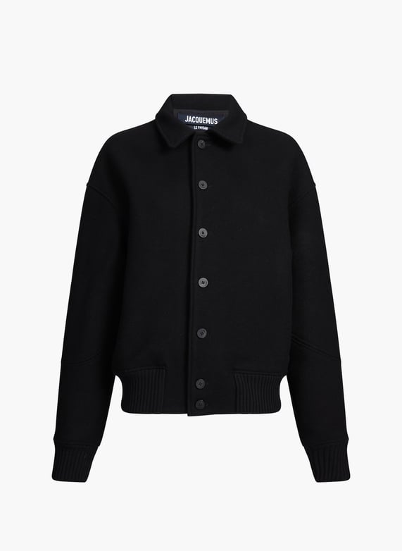 The peasant bomber jacket in cotton blend Black Jacquemus - Men The peasant bomber jacket in cotton blend Black Jacquemus - Men