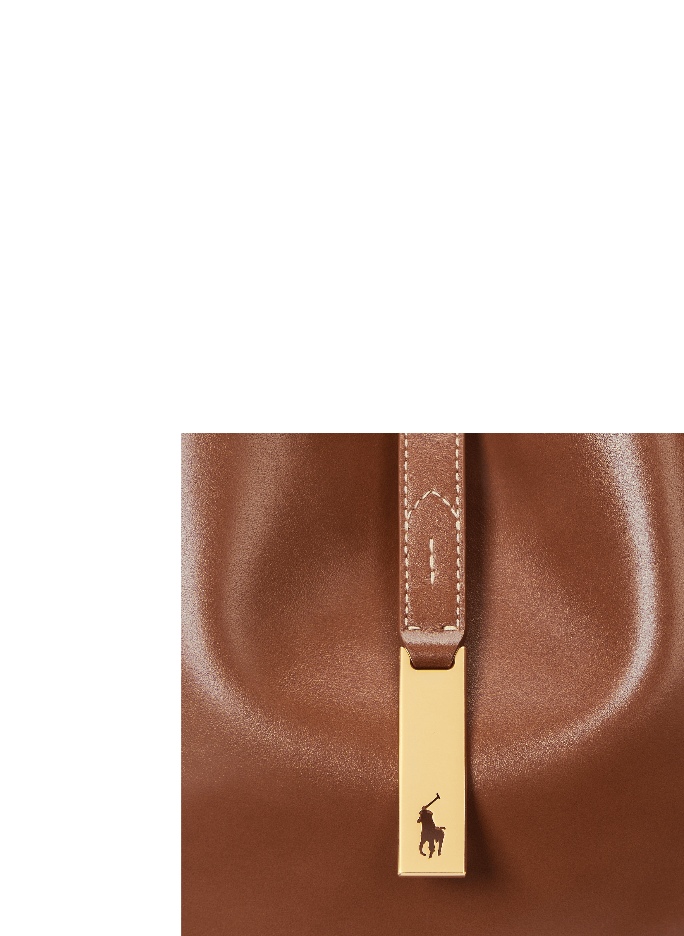 Lederhandtasche POLO RALPH LAUREN Braun