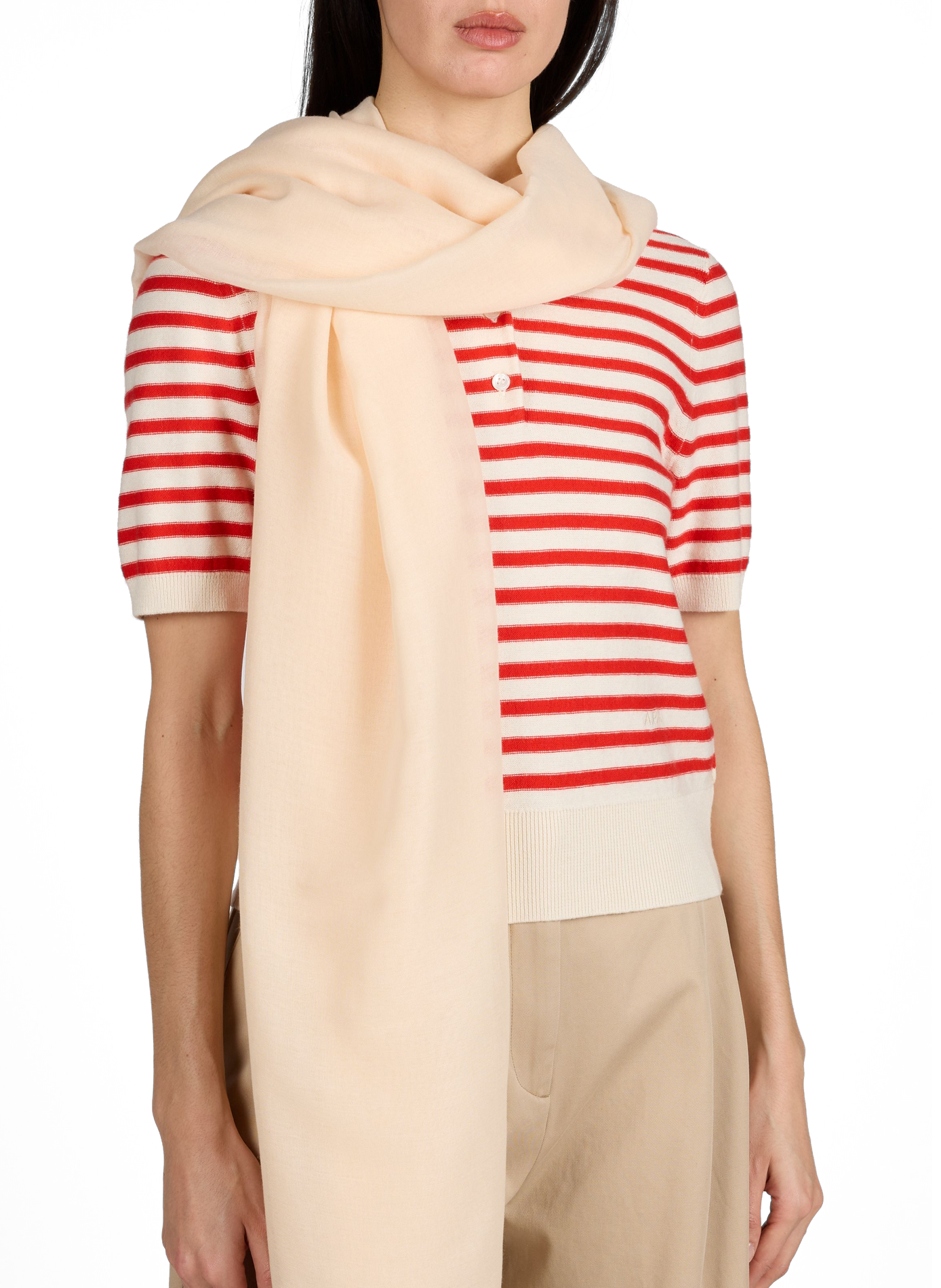 Rolled-edge scarf AU PRINTEMPS PARIS Beige