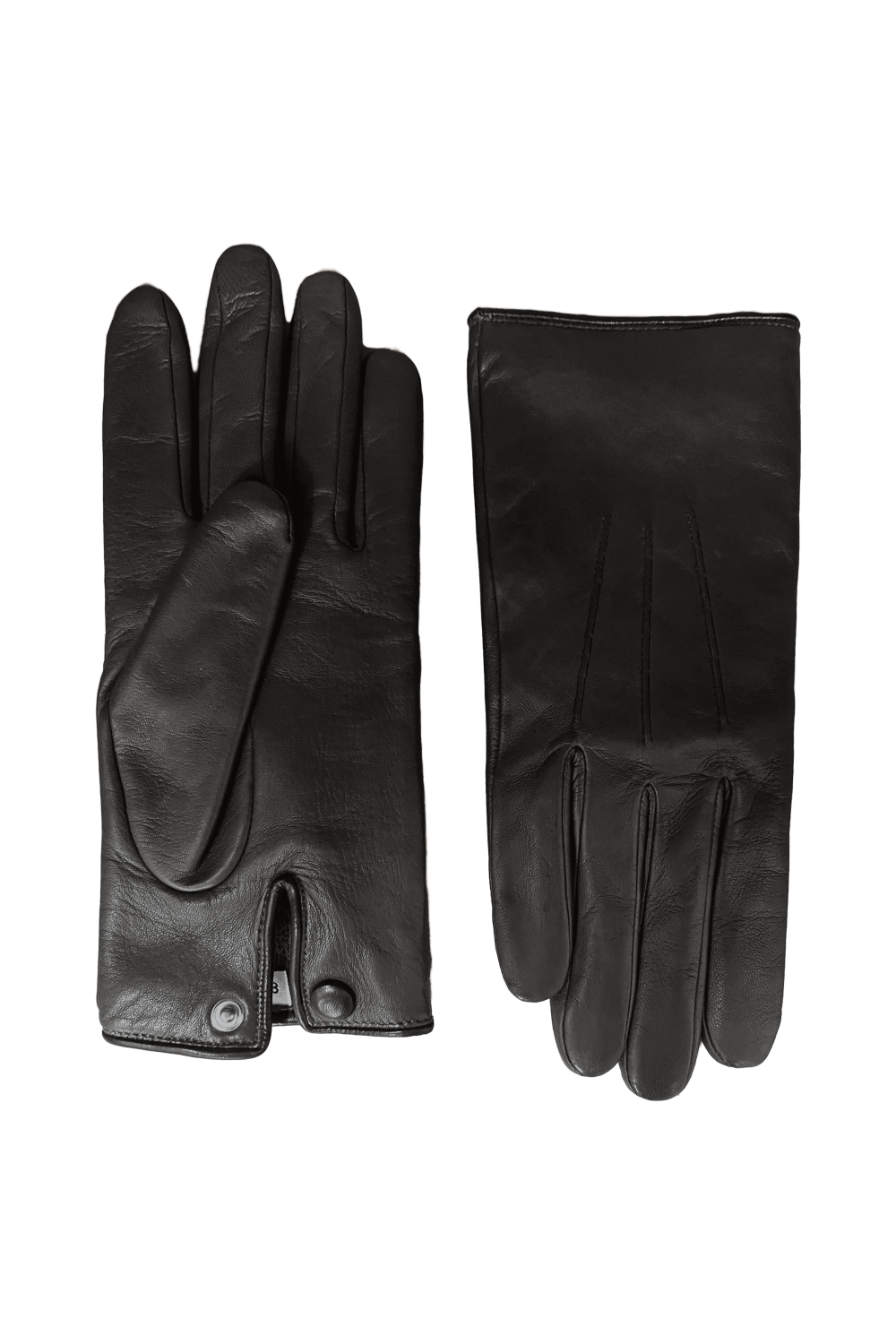 Gants martial homme cuir doublés alpaga AGNELLE Noir