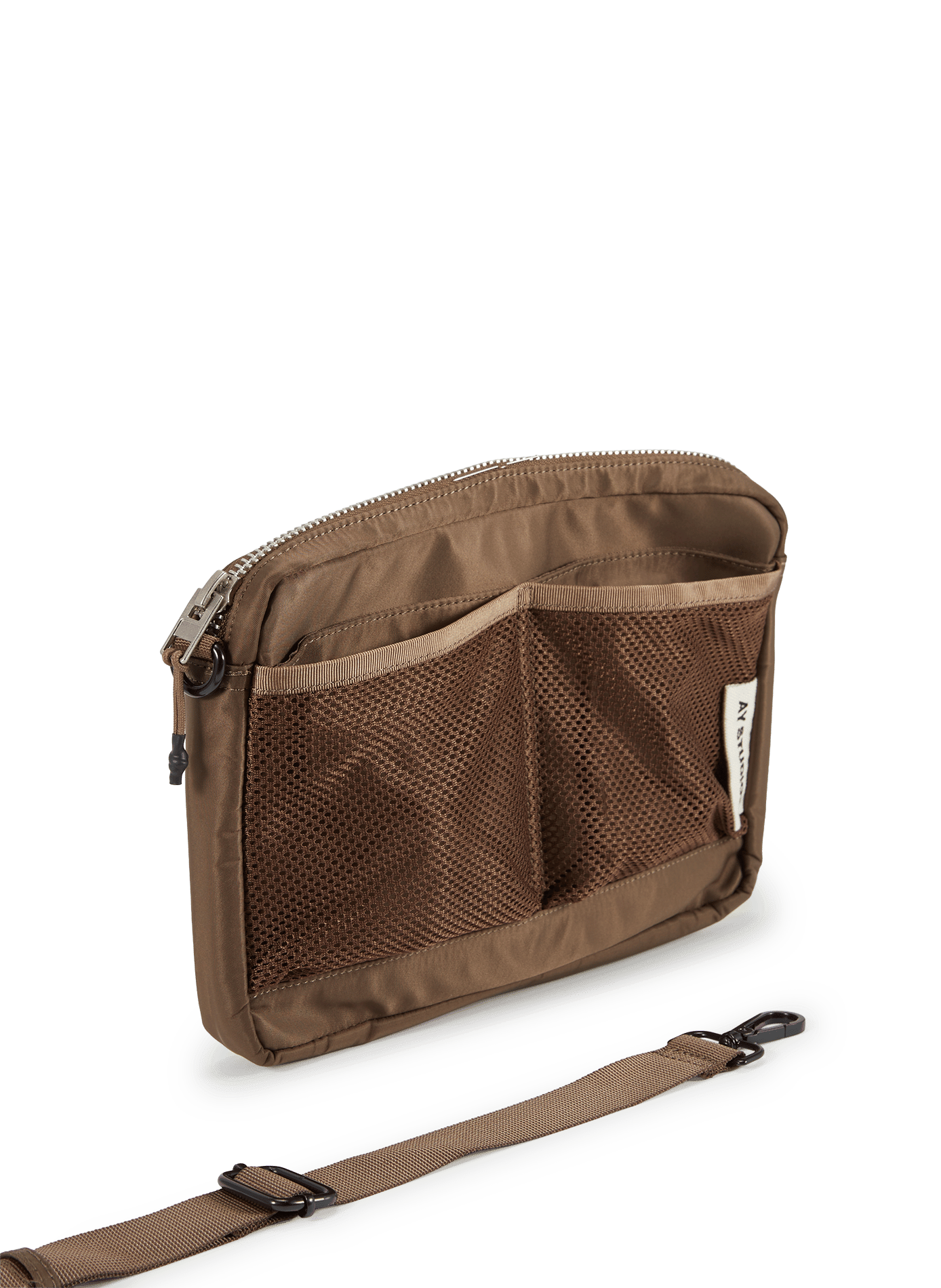 Sac cross body à bandoulière AY STUDIOS Marron