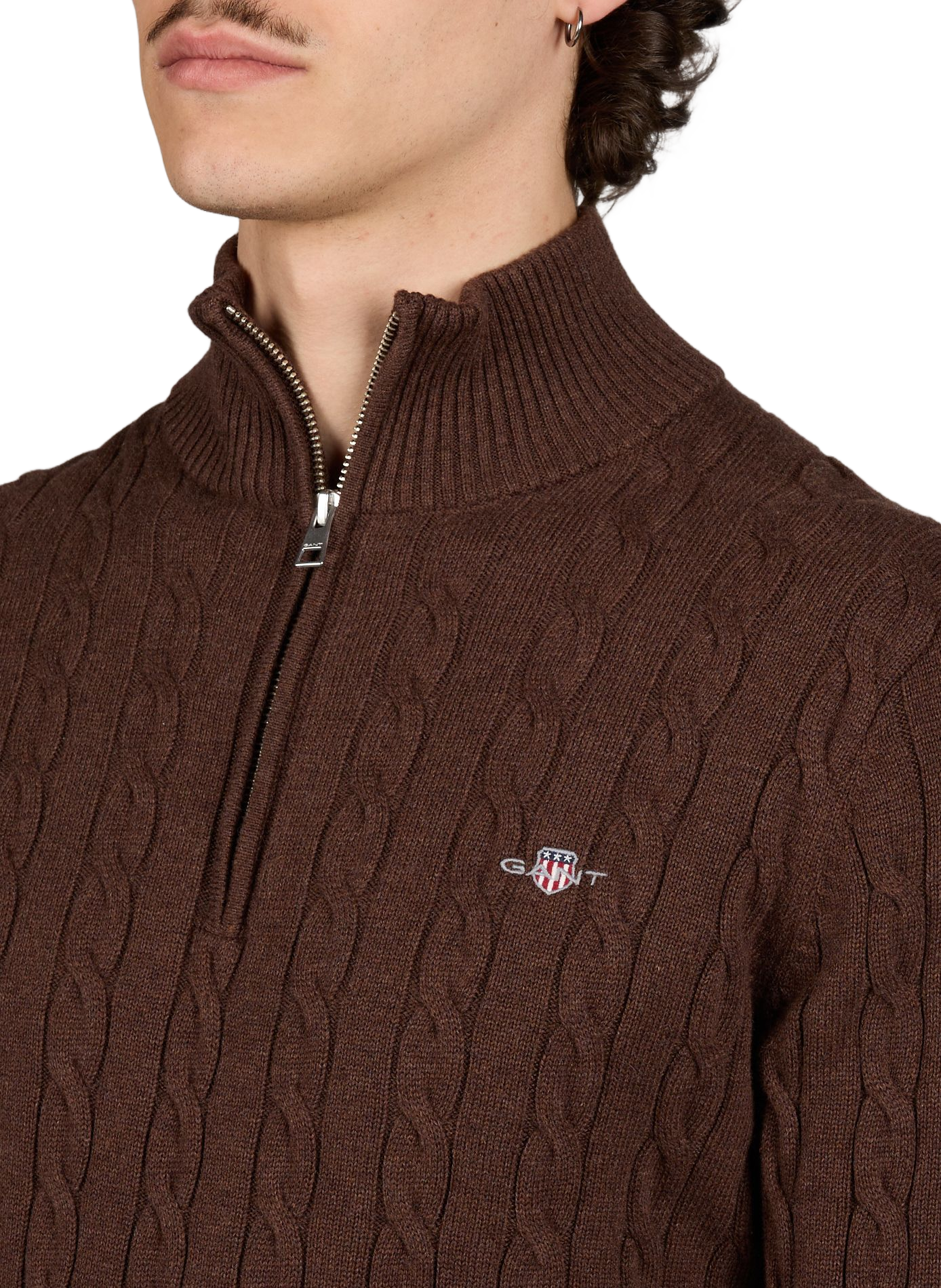 Cotton jumper GANT Brown
