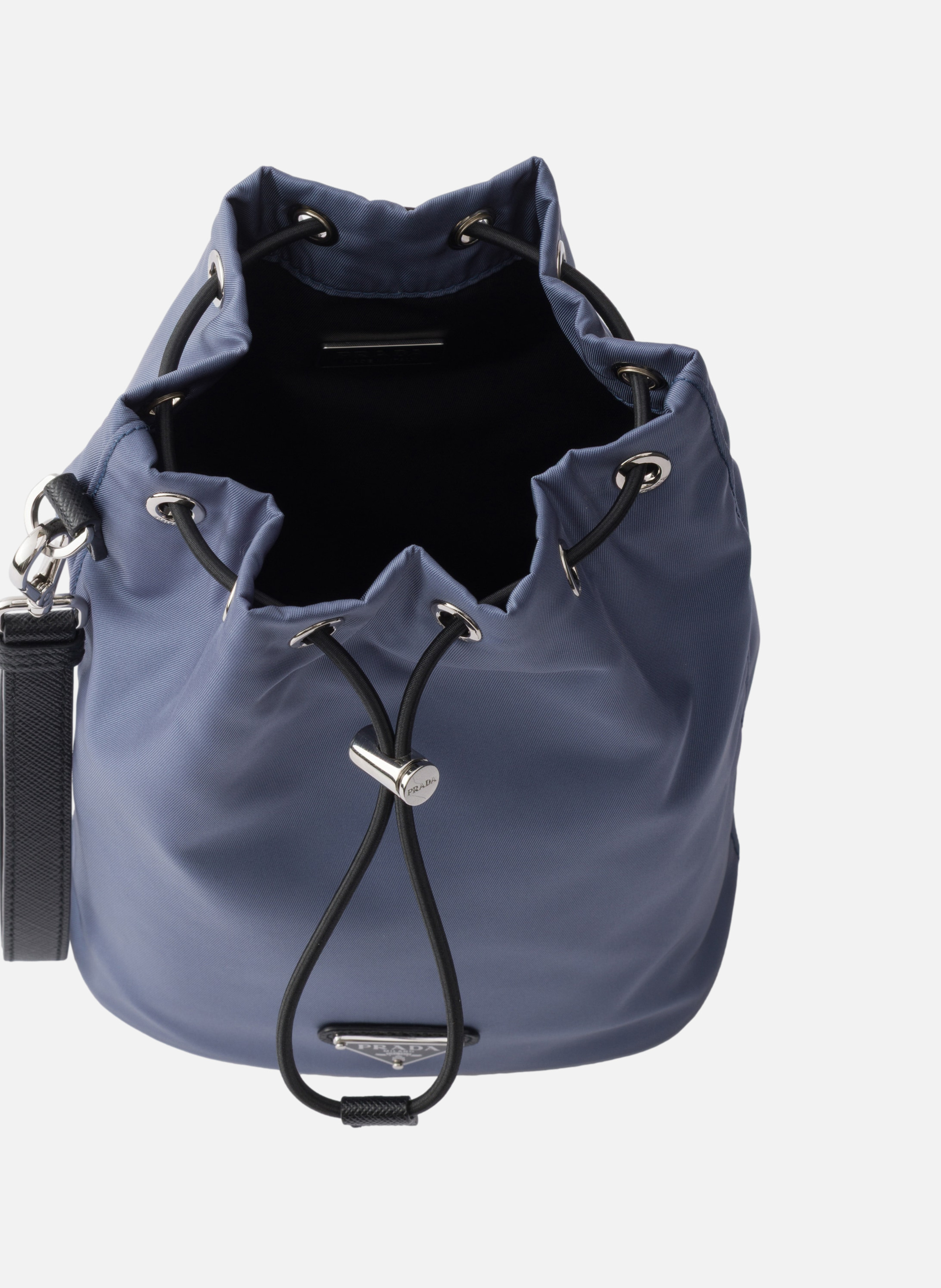 Pochette en re-nylon et cuir saffiano PRADA Bleu