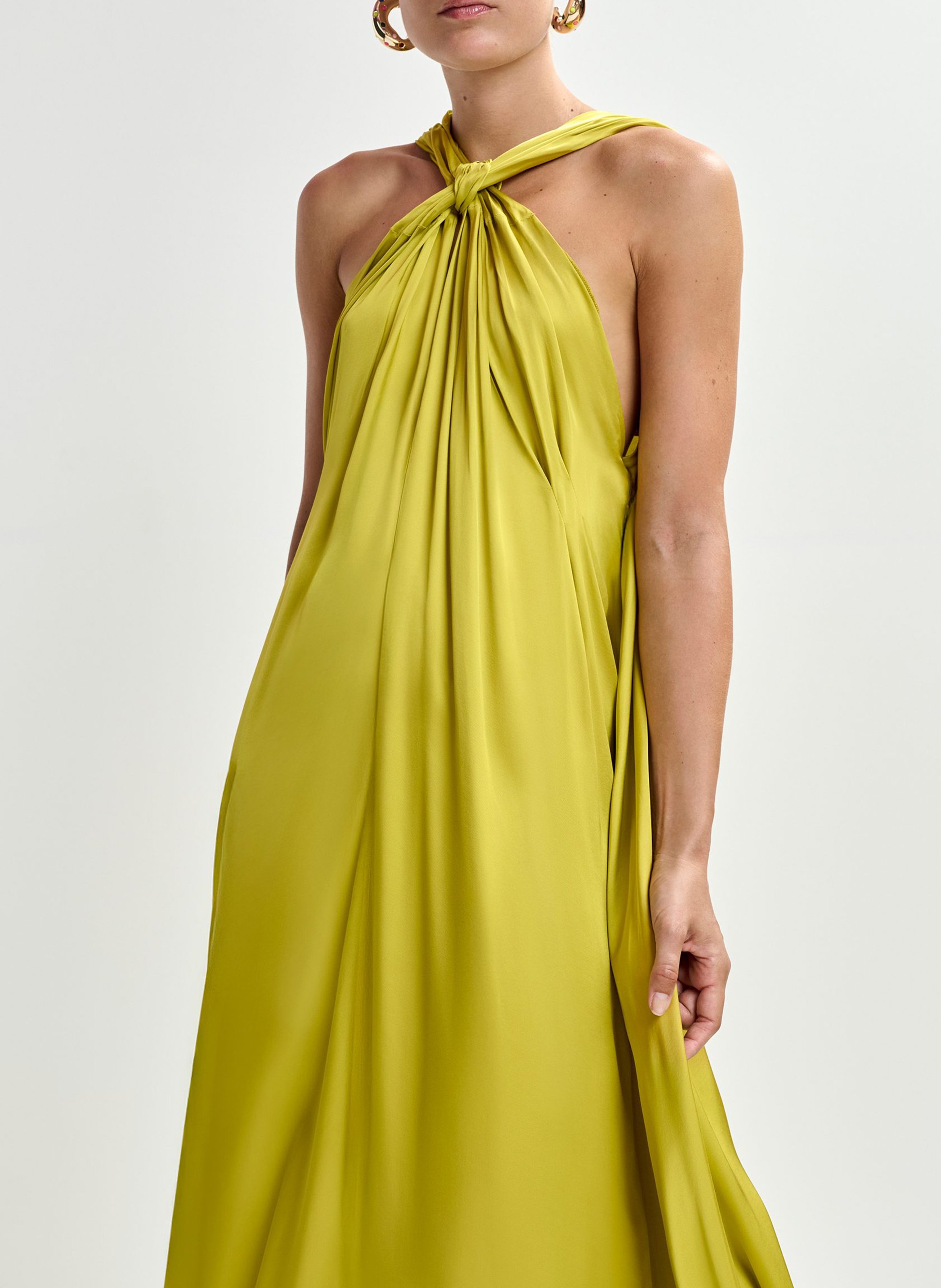 Robe longue dos nu jaycee ESSENTIEL ANTWERP Jaune