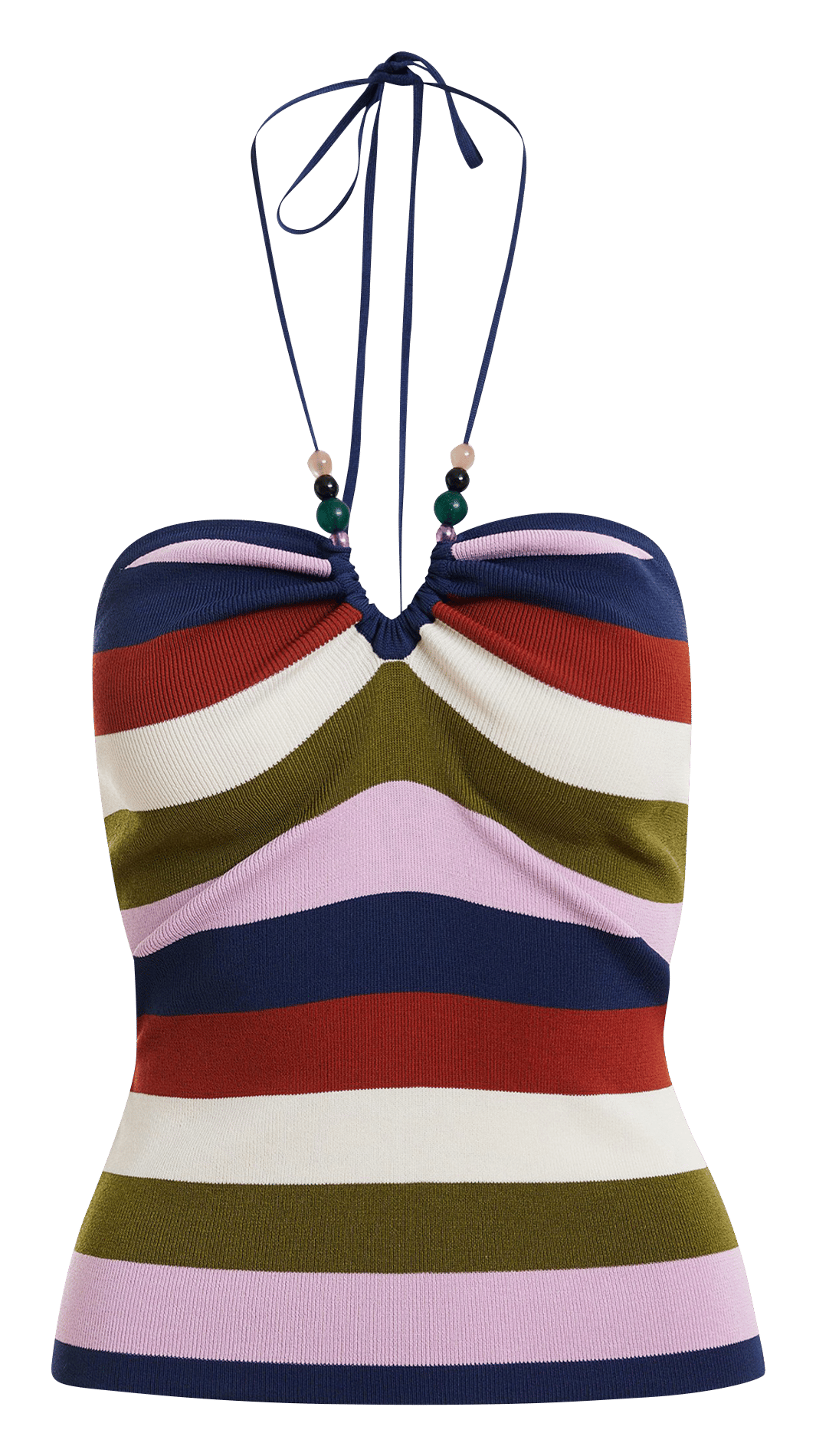 Top dos nu sans manches à rayures jellie Multicolore