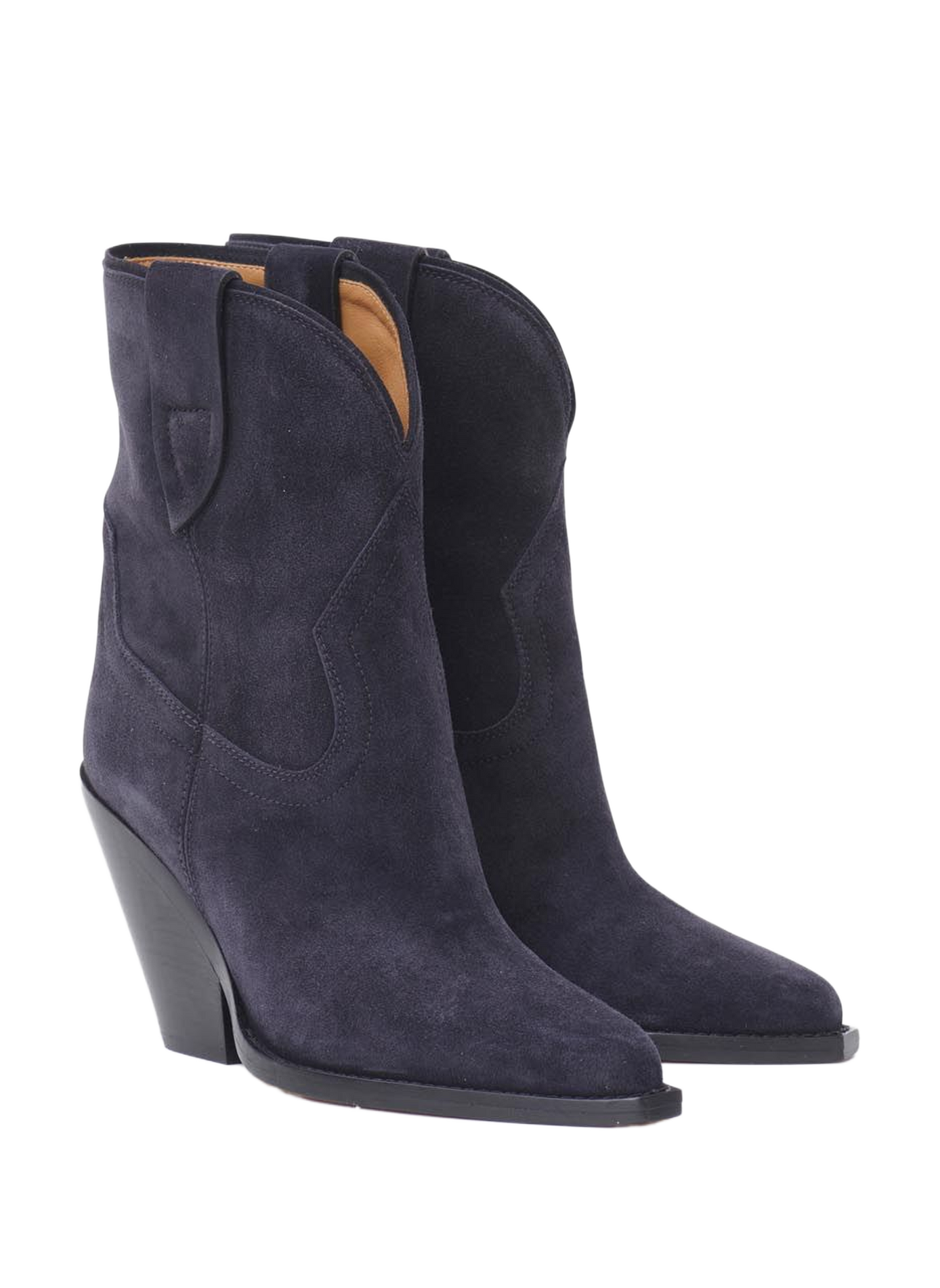 Cowboy Stiefel mit Absätzen Leyane aus Wildleder-Leder. ISABEL MARANT Schwarz