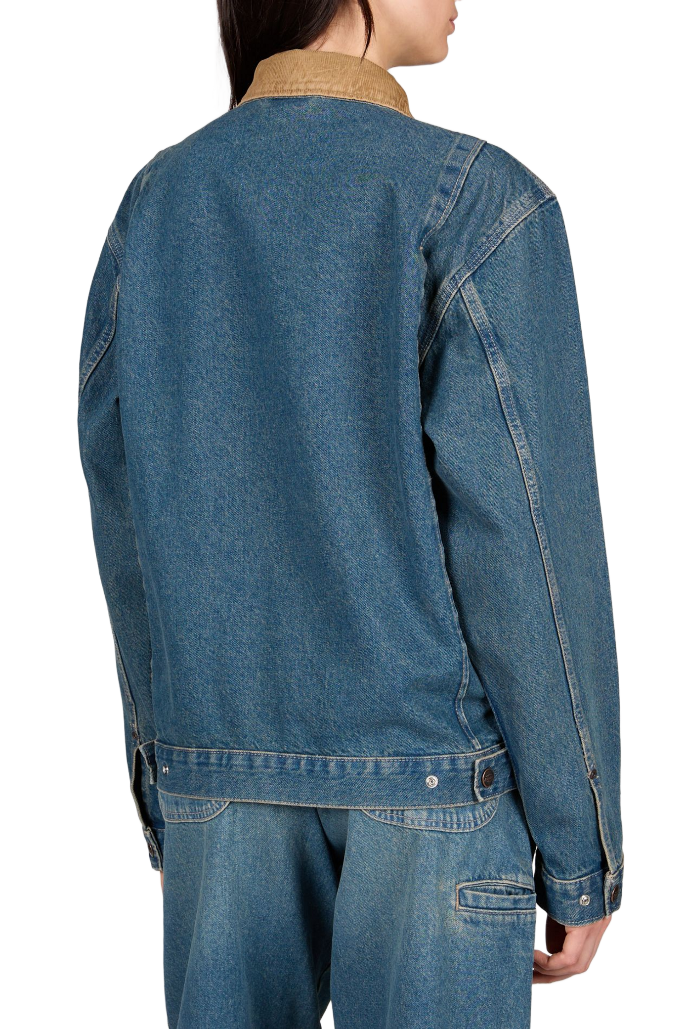 Faded cotton denim jacket DICKIES Blue