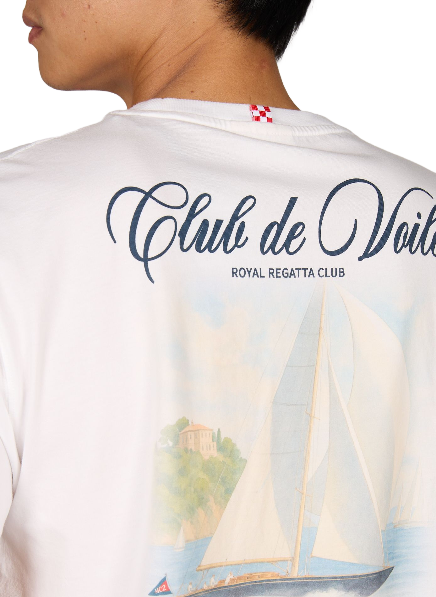 Tee-shirt droit imprimé en coton | Blanc MC2 SAINT BARTH Homme