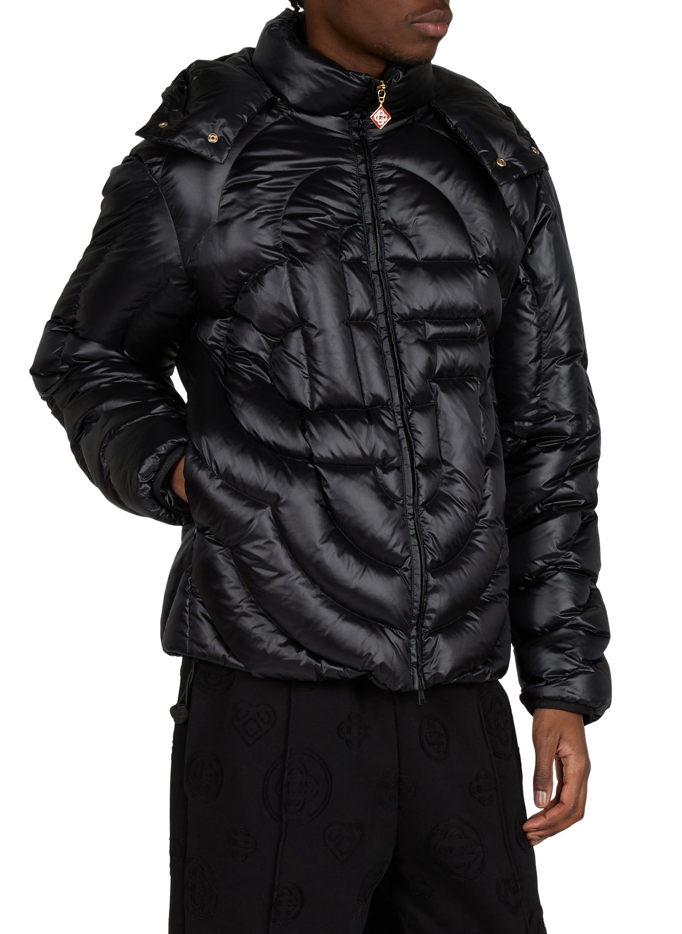 Doudoune oversize à capuche CASABLANCA PARIS Noir