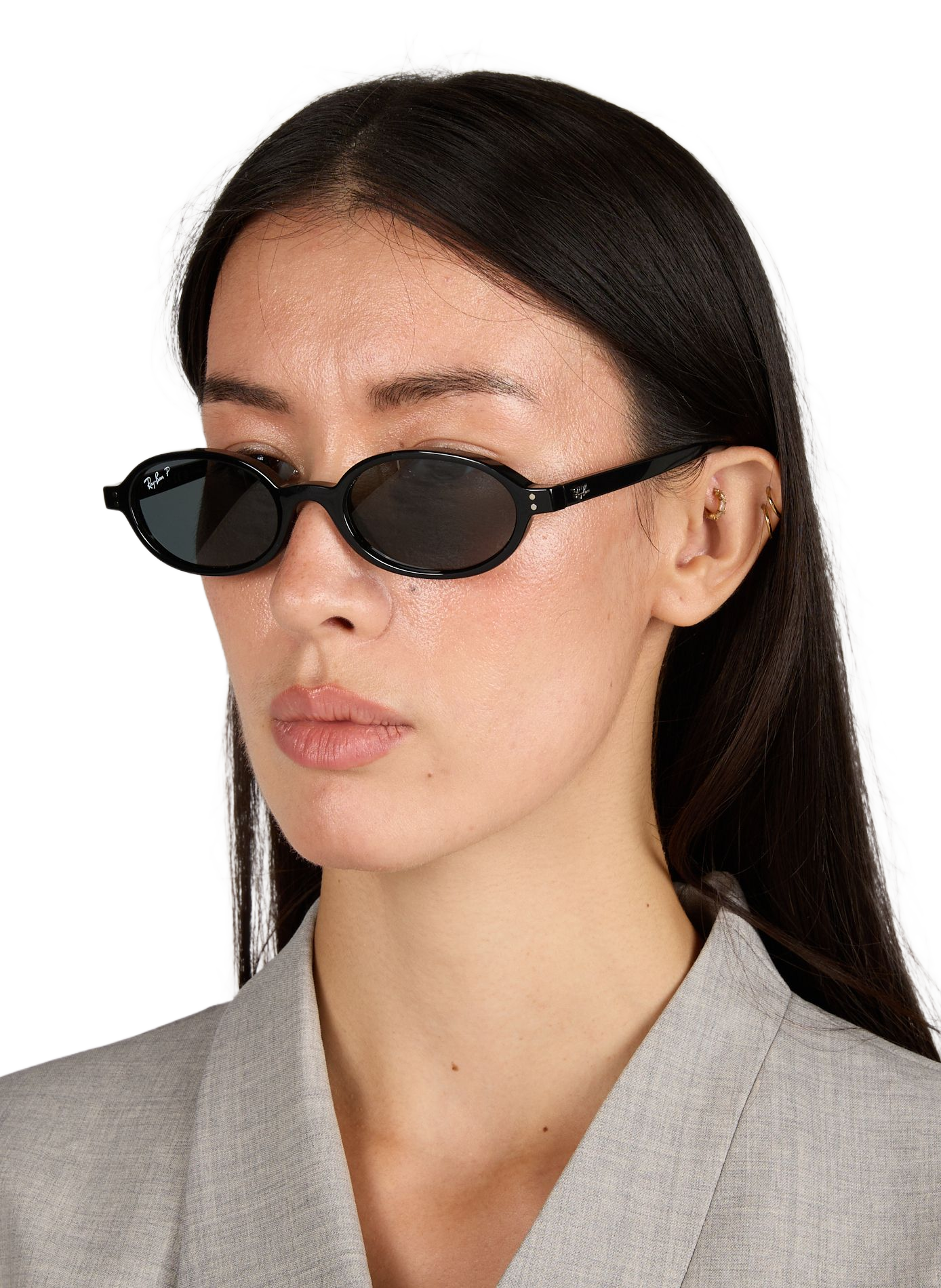 Ovale zonnebril RAY-BAN Zwart