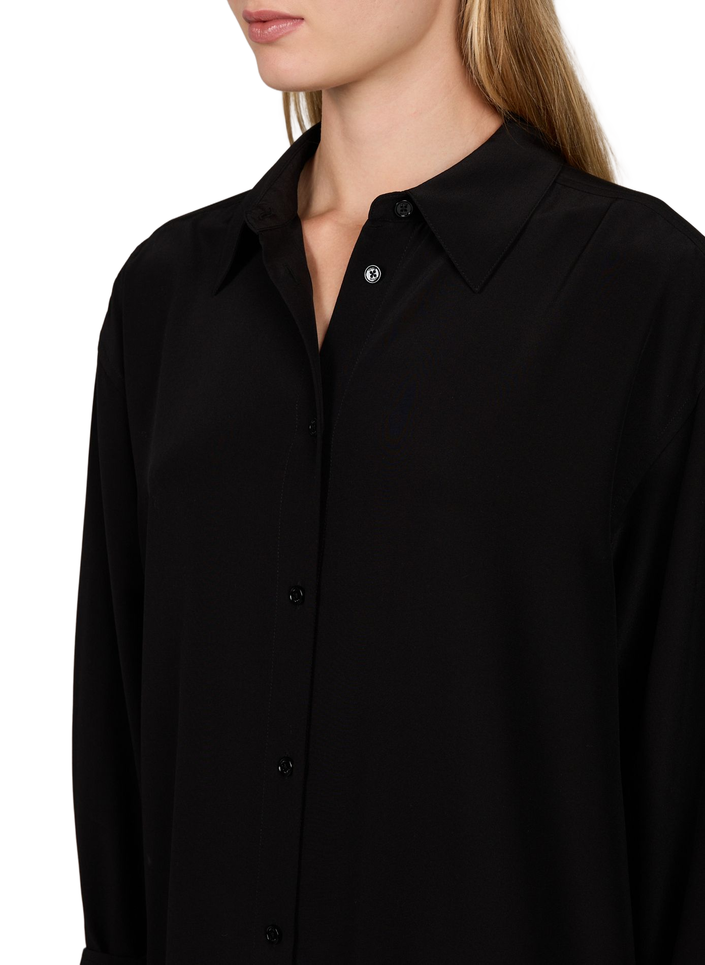 Seidenhemdkleid TOTEME Schwarz