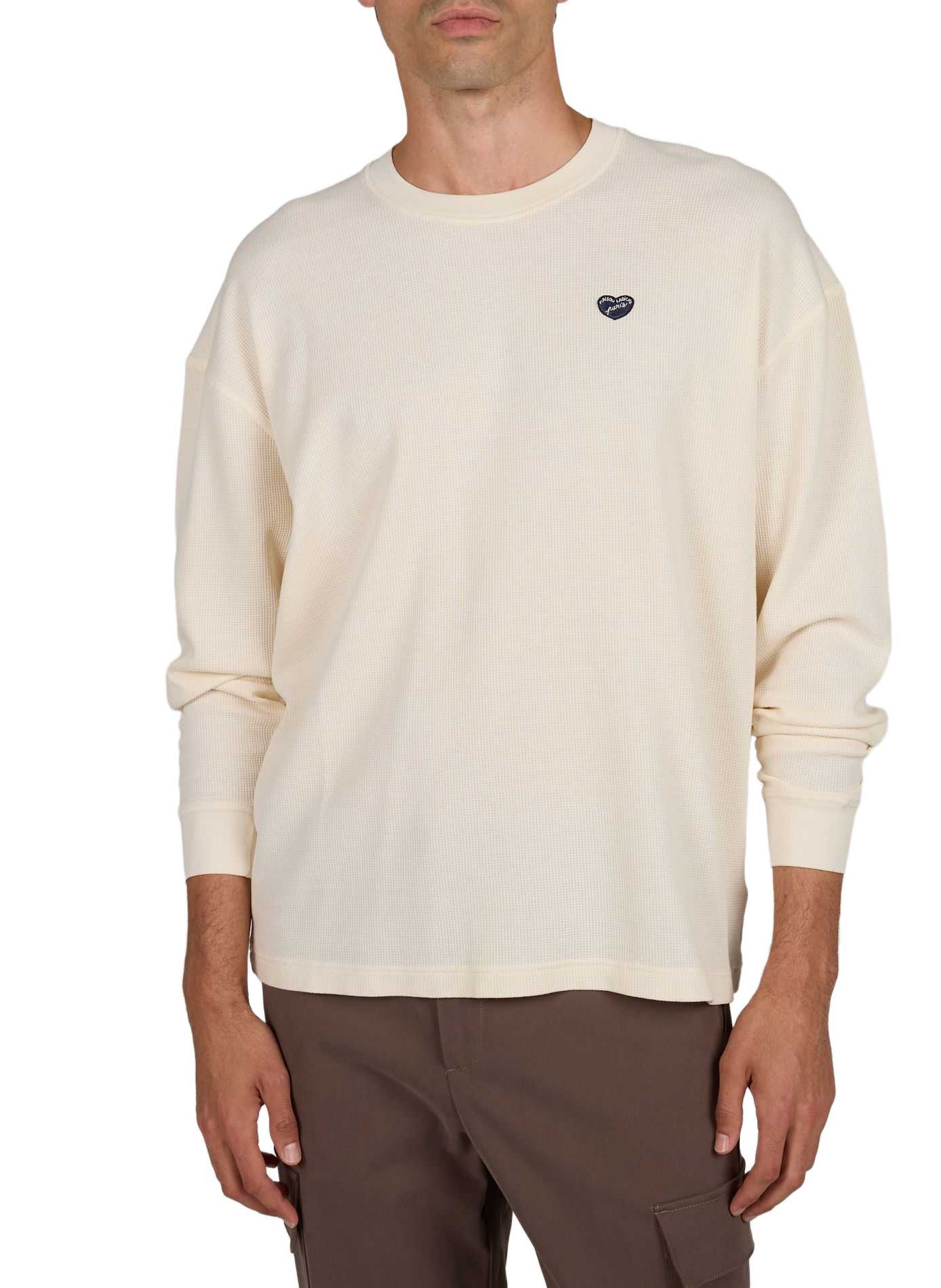 Gerader Rundhalsausschnitt-Pullover aus Baumwollmischung MAISON LABICHE Weiss