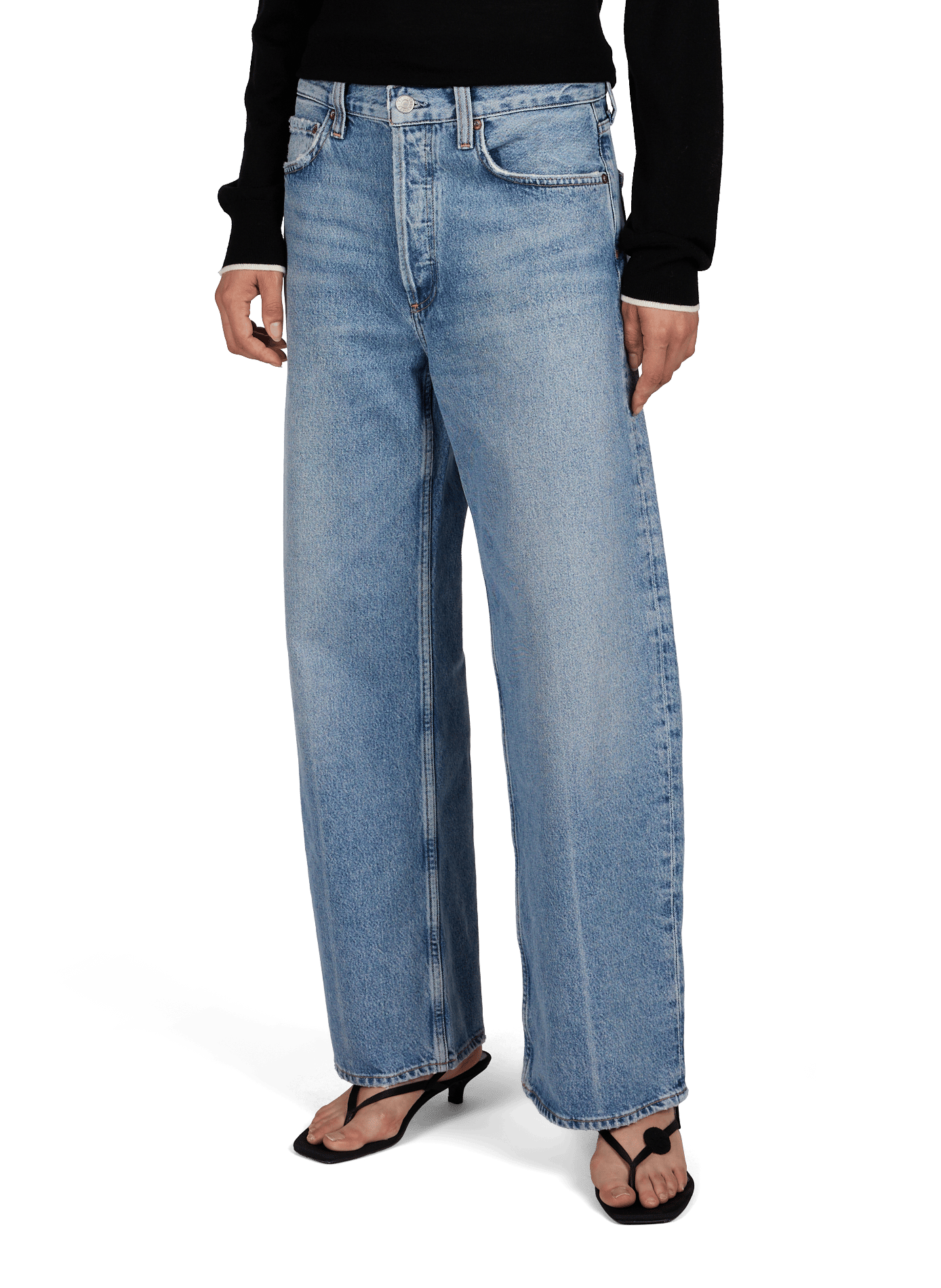 Wijde jeans in katoen met Arc AGOLDE Blauw