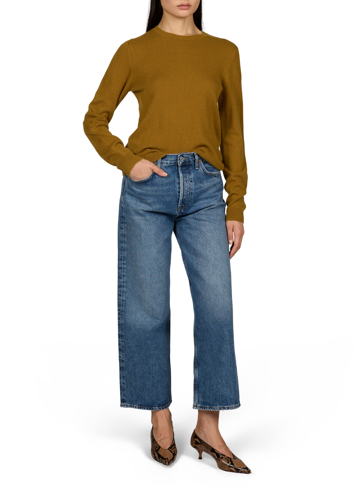 Pull en cachemire  AU PRINTEMPS PARIS Jaune