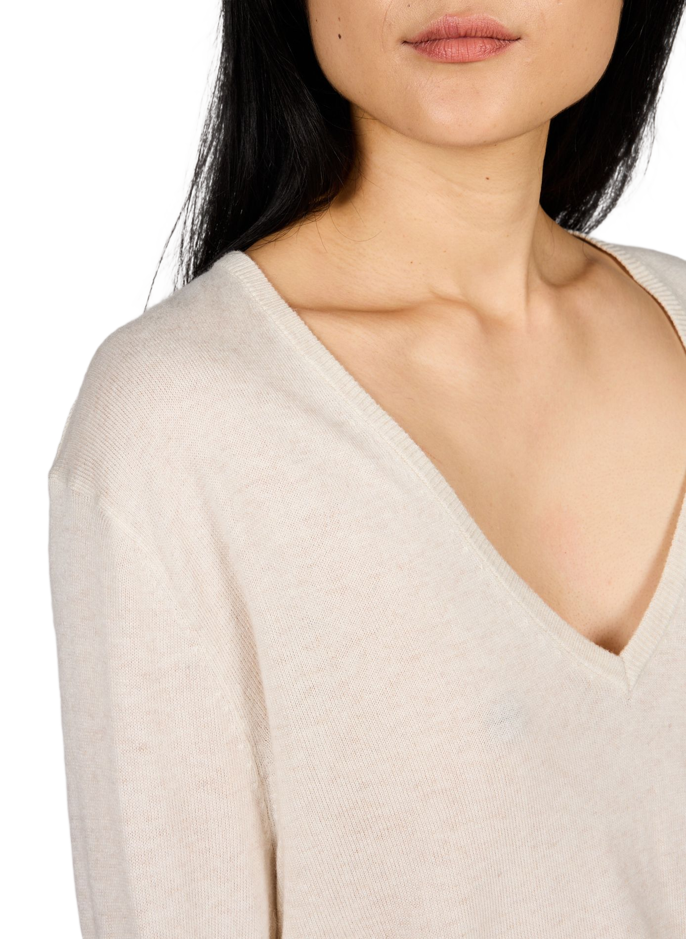 V-Ausschnitt-Pullover ARTLOVE Beige