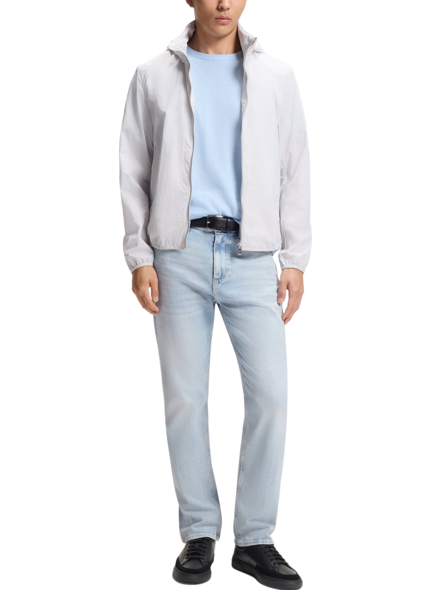 Baskets basses Kieran Tenn en cuir HUGO BOSS Noir