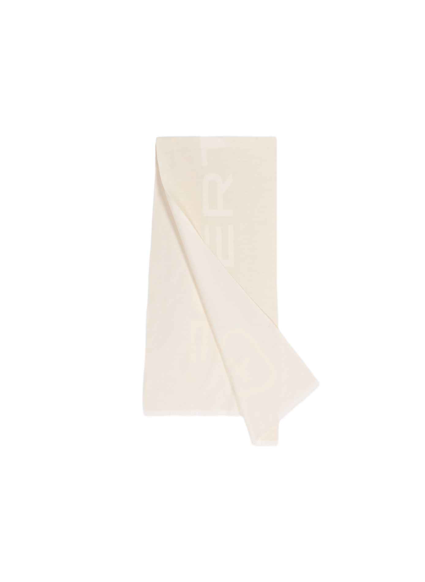 Fringed logo scarf GERTRUDE White