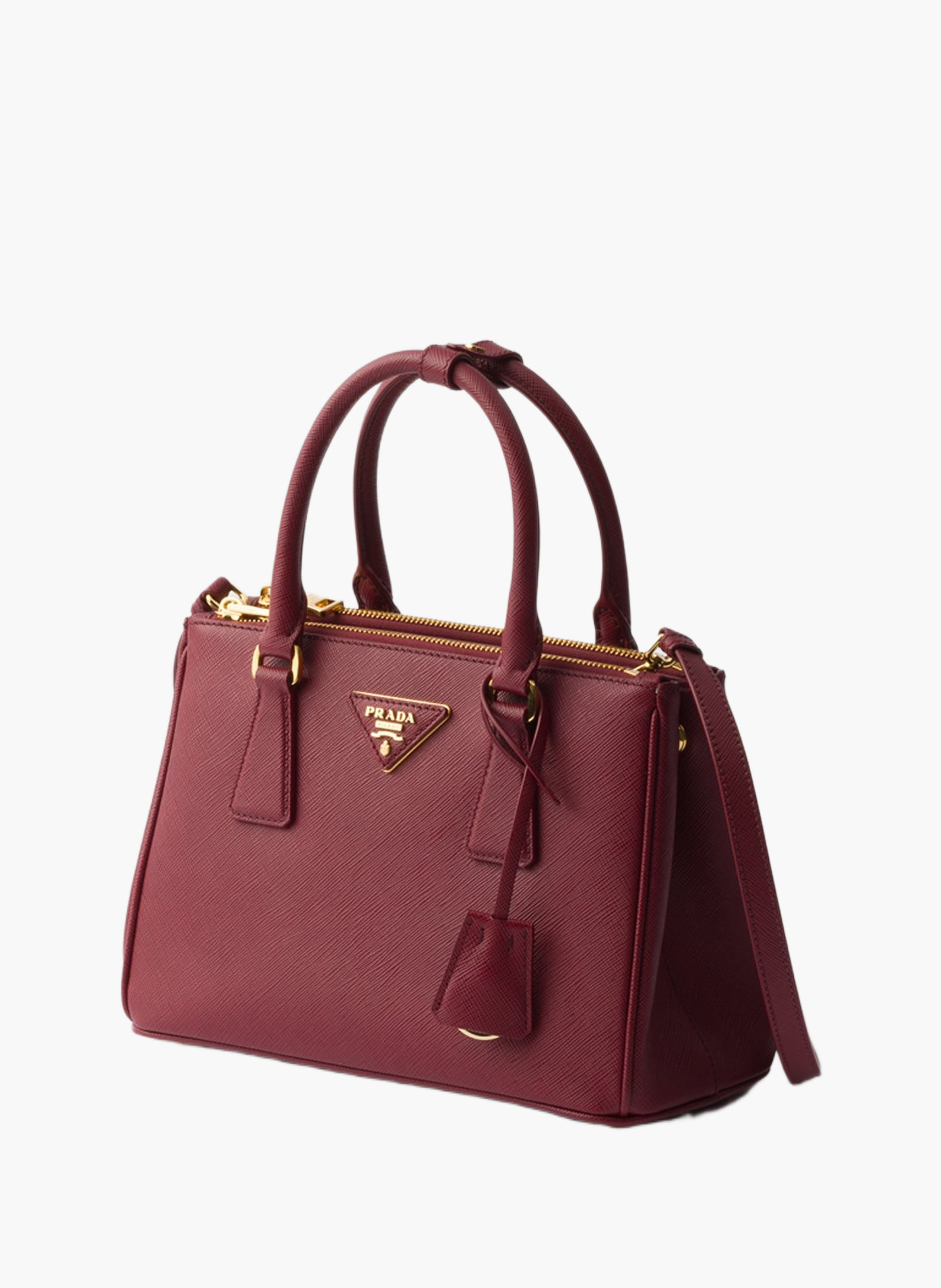 Petit sac prada galleria en cuir saffiano PRADA Rouge