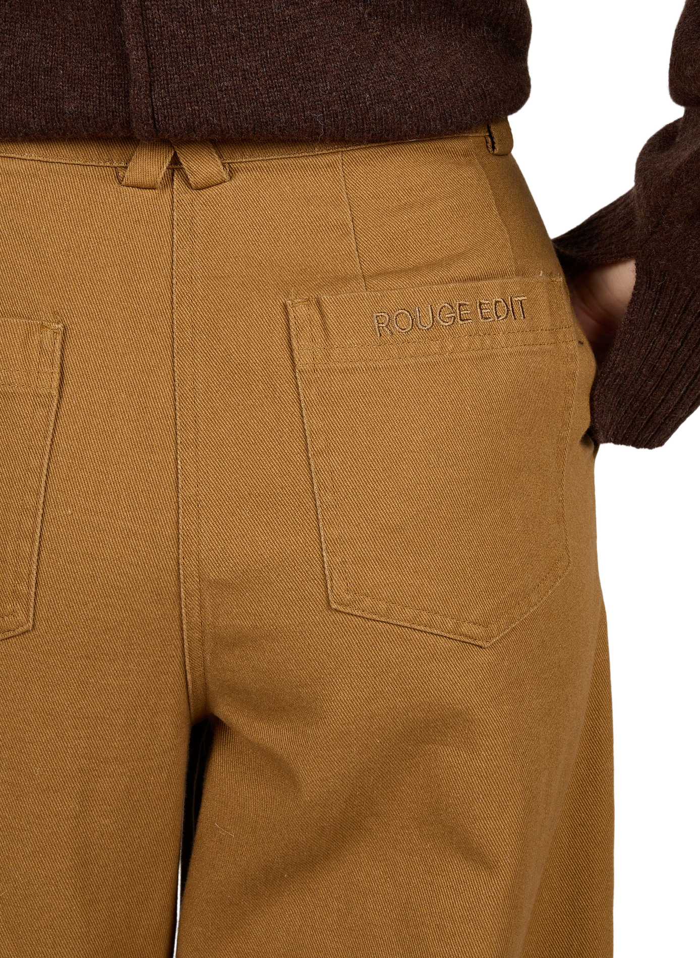 Weite Baumwollhose ROUGE EDIT Braun