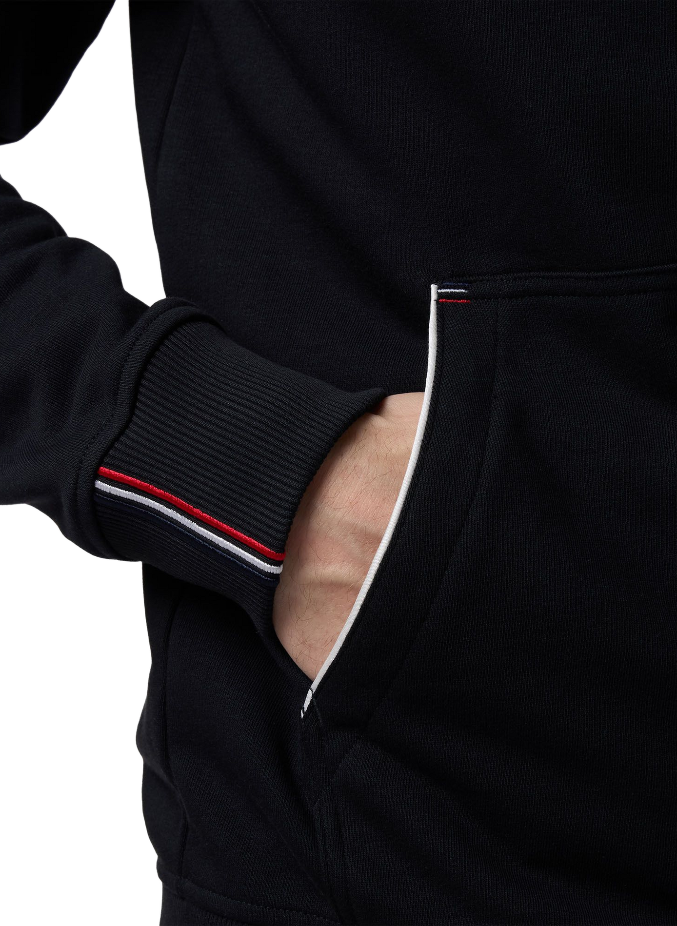 Cotton blend zipped hoodie ROSSIGNOL Black