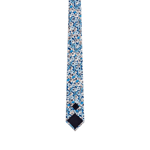 Cravate à imprimé floral en soie