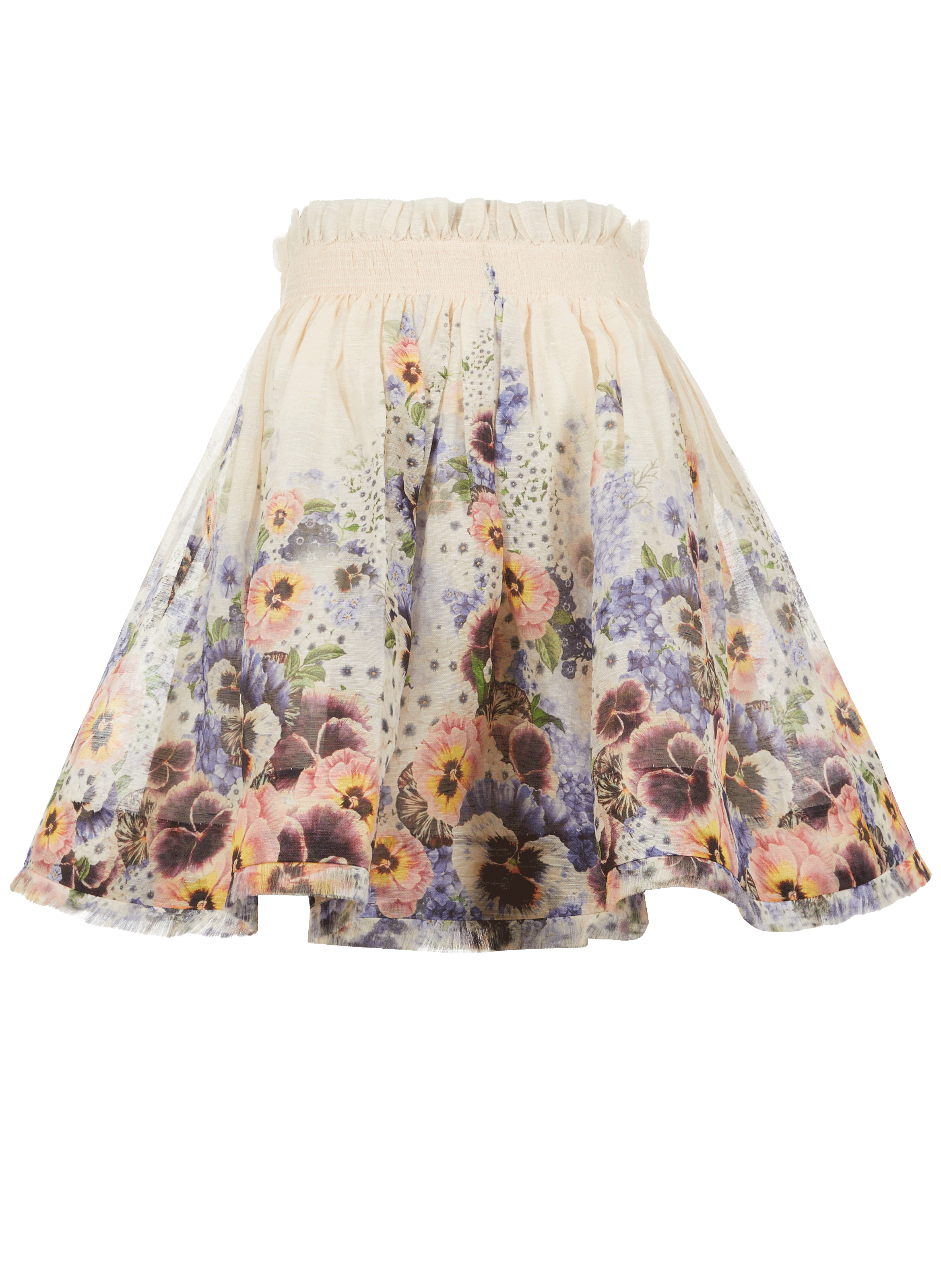 Jupe Tama en soie et lin mélangé