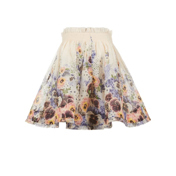 Jupe Tama en soie et lin mélangé