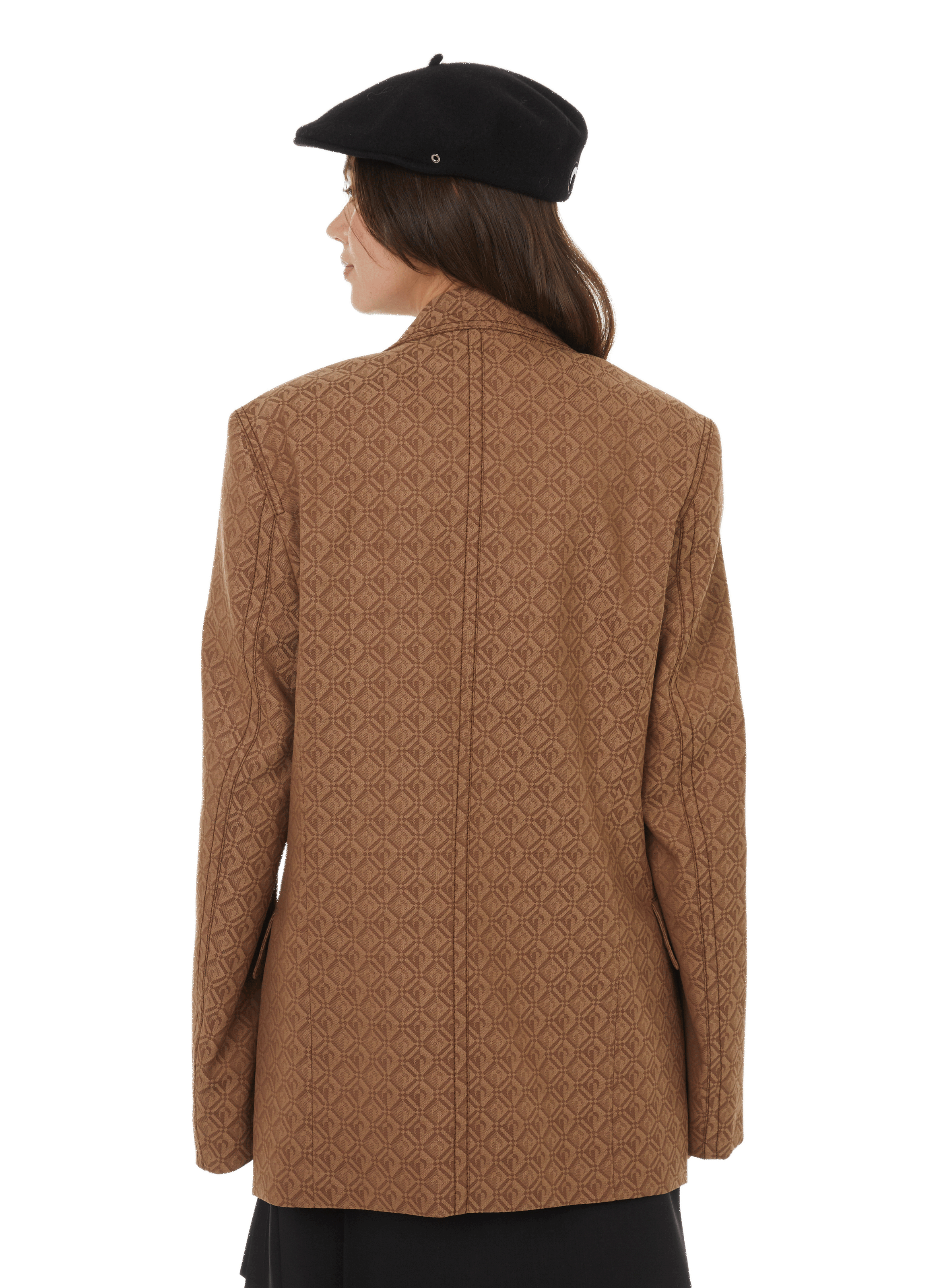 Veste de tailleur imprimé monogramme  MARINE SERRE Marron