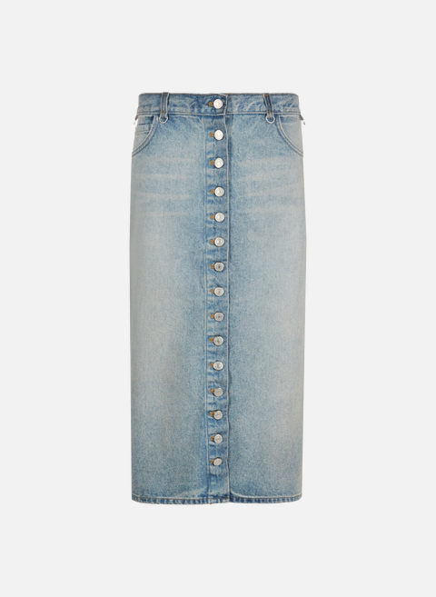 تنورة جينز مستقيمة باللون الأزرق من COURÈGES 