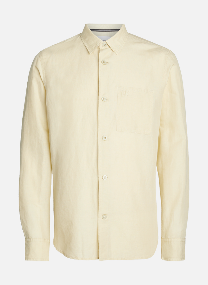CALVIN KLEIN linen and cotton shirt