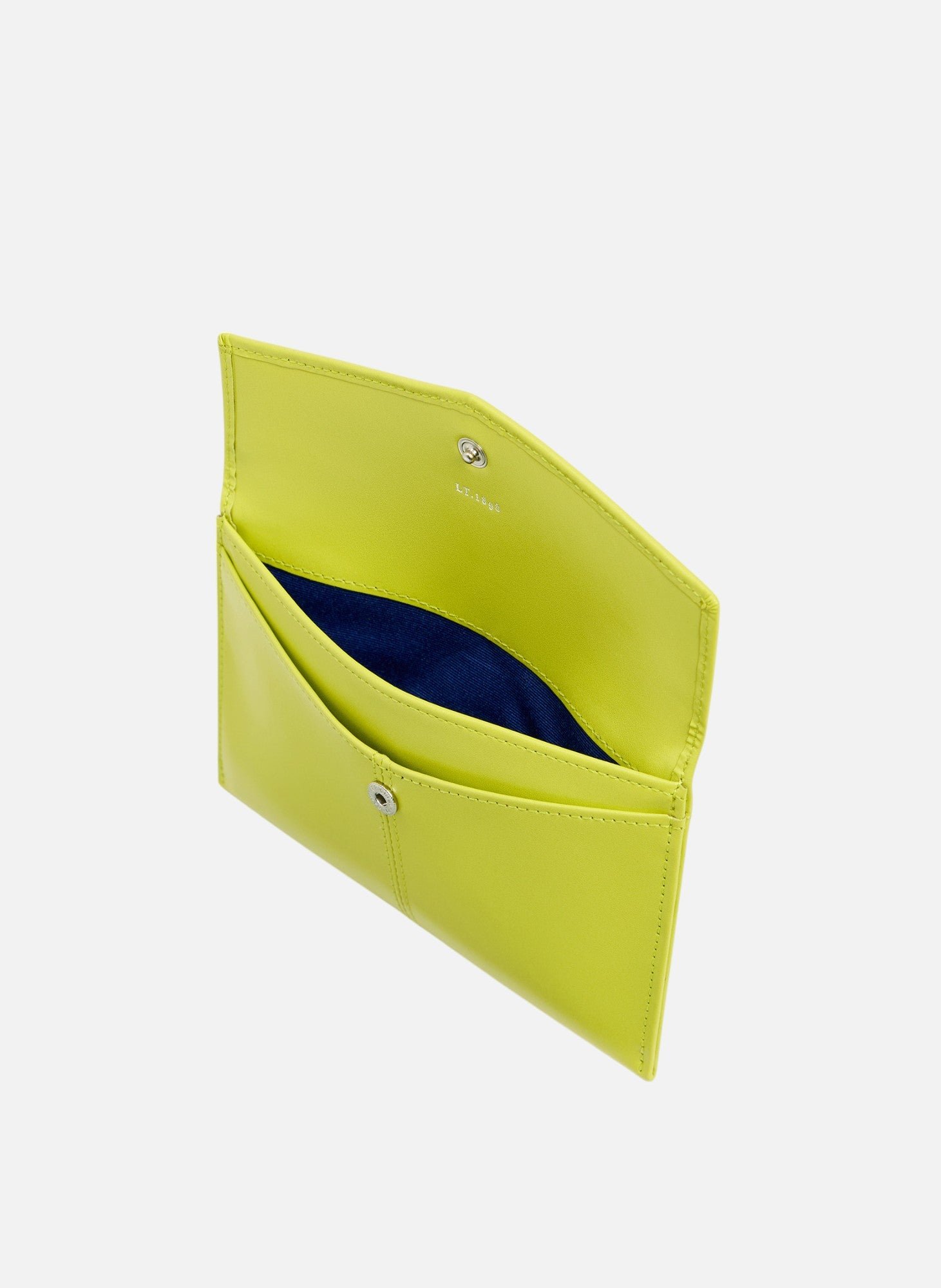 Pochette enveloppe moyen modèle charlotte en cuir lisse LE TANNEUR Vert