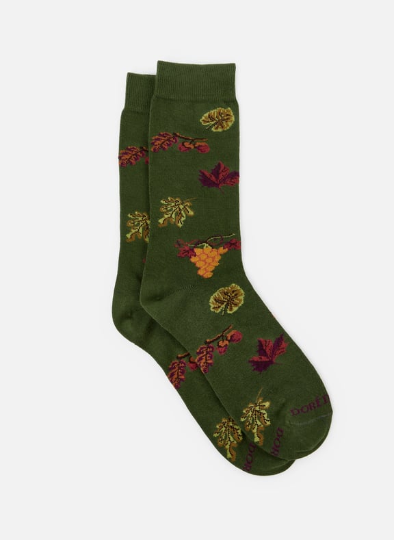 Chaussettes imprimées en coton Vert by DORÉ DORÉ DORÉ DORÉ Chaussettes imprimées en coton Vert