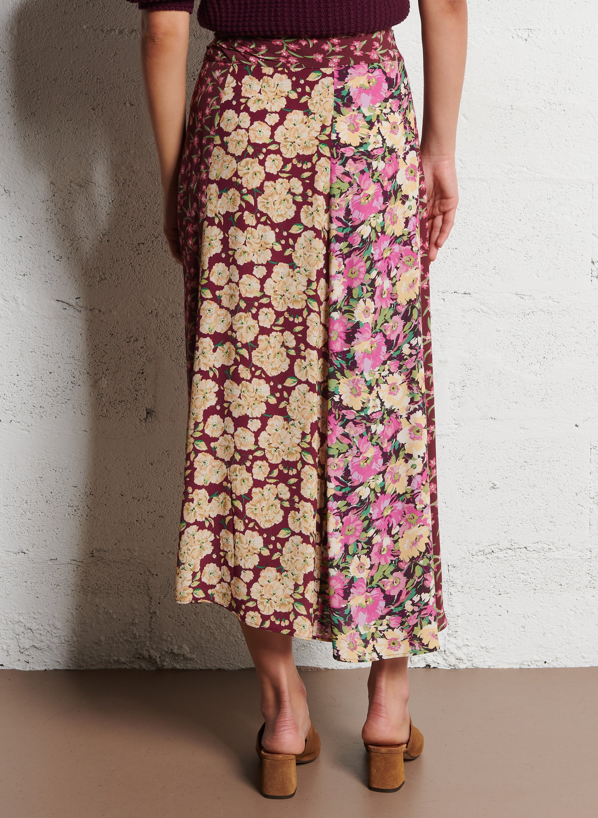 Jupe longue imprimée ilixia BA&SH Violet