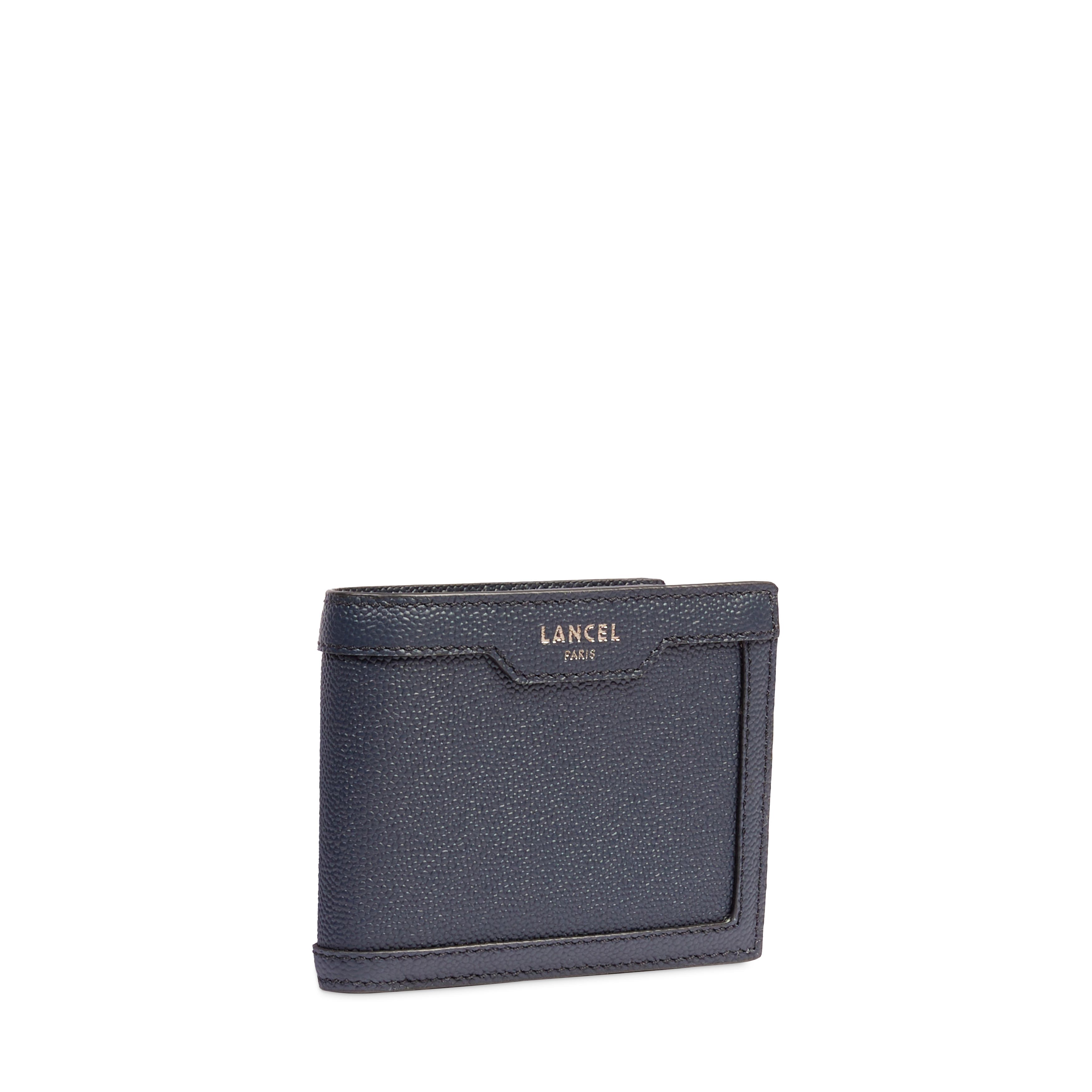 Porte monnaie rabat charlie de lancel en cuir LANCEL Bleu