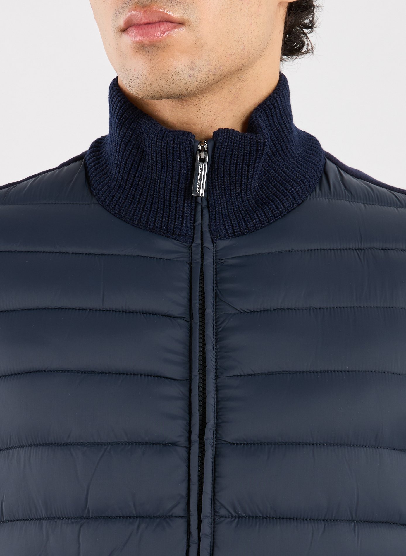 Bi-material blazer jacket COLMAR Blue