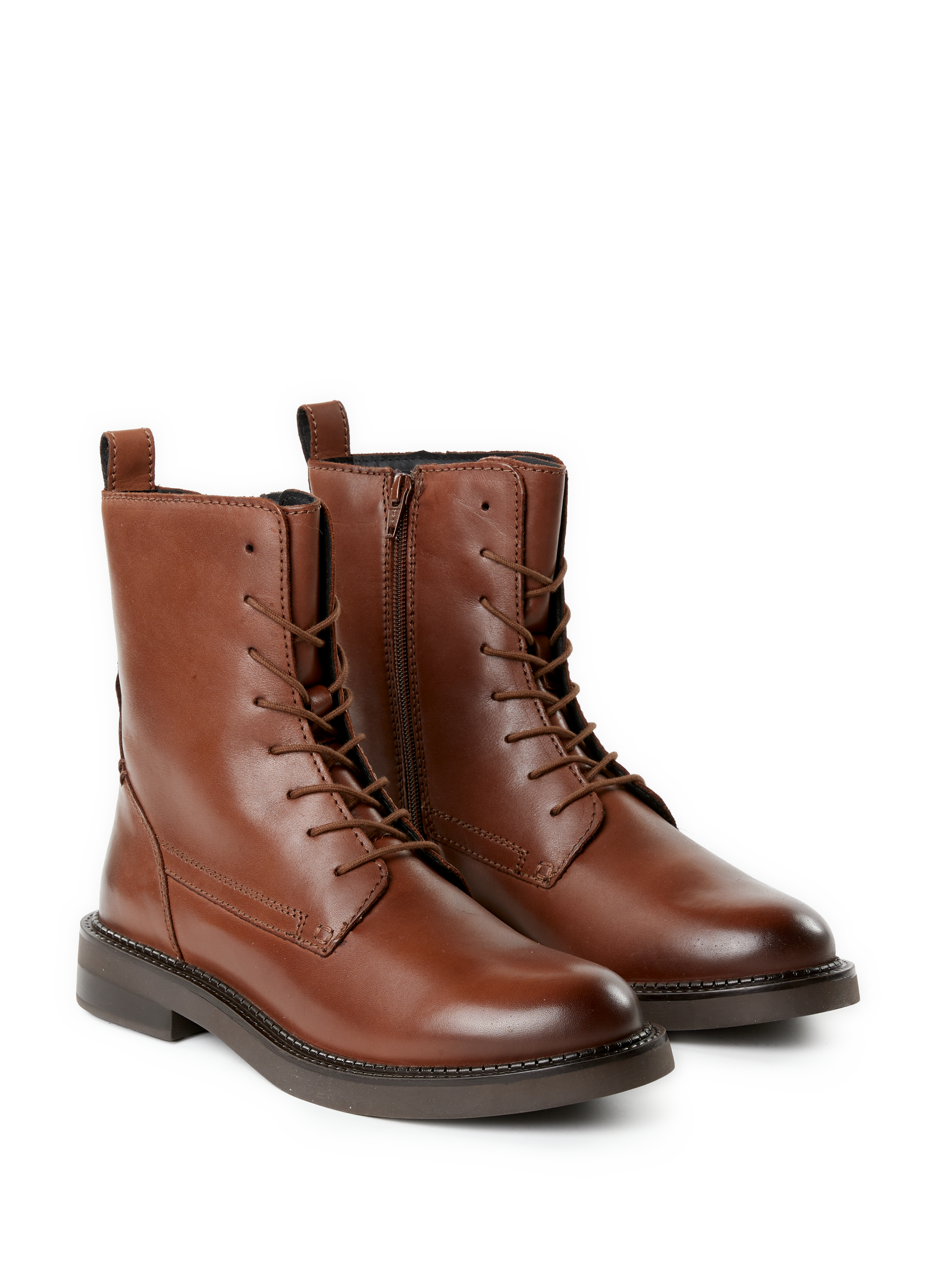 Bottines à lacets en cuir  GEOX Marron