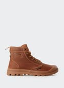 Bottines compensées en cuir PAMPALEGA Mahogany