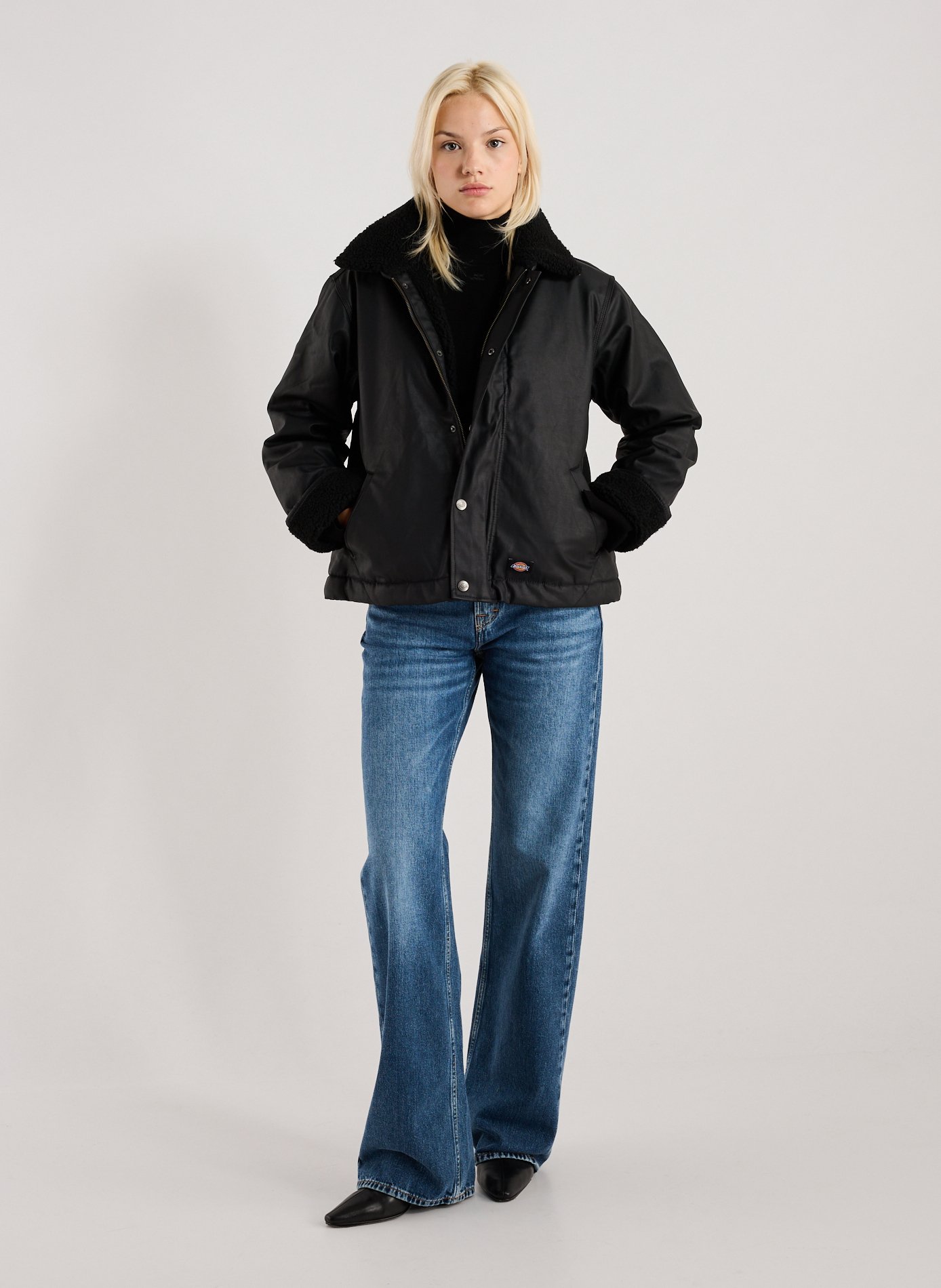 Jacket with classic cotton collar DICKIES Black
