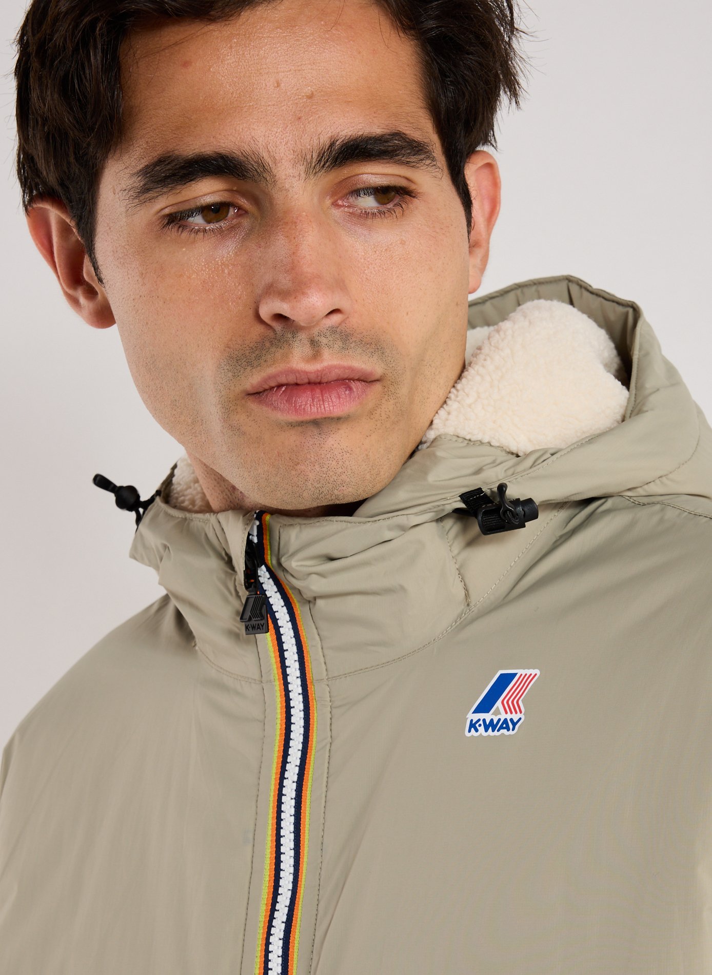 Mid-length hooded jacket K-WAY Green