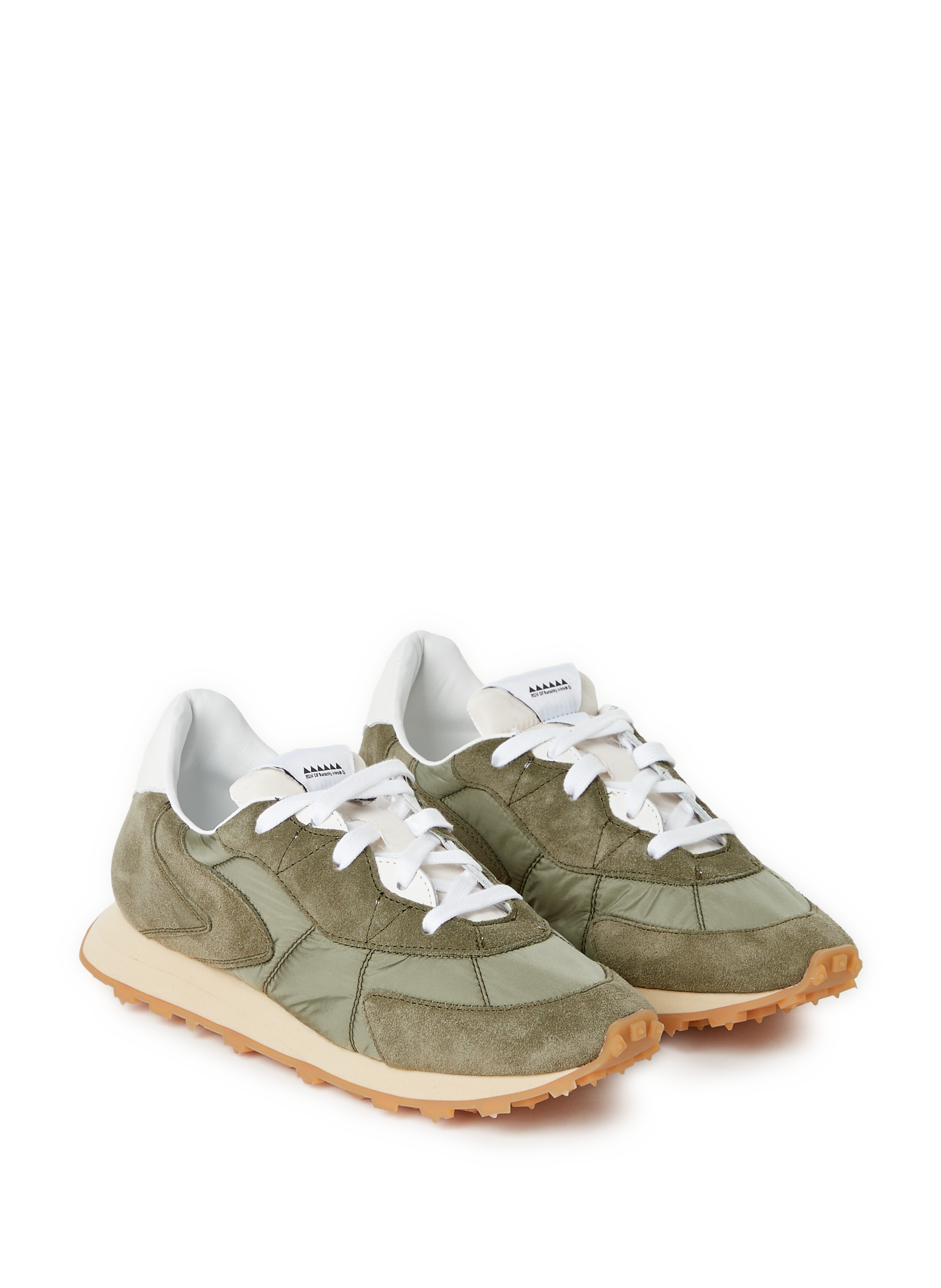Leather sneakers RUN OF Khaki