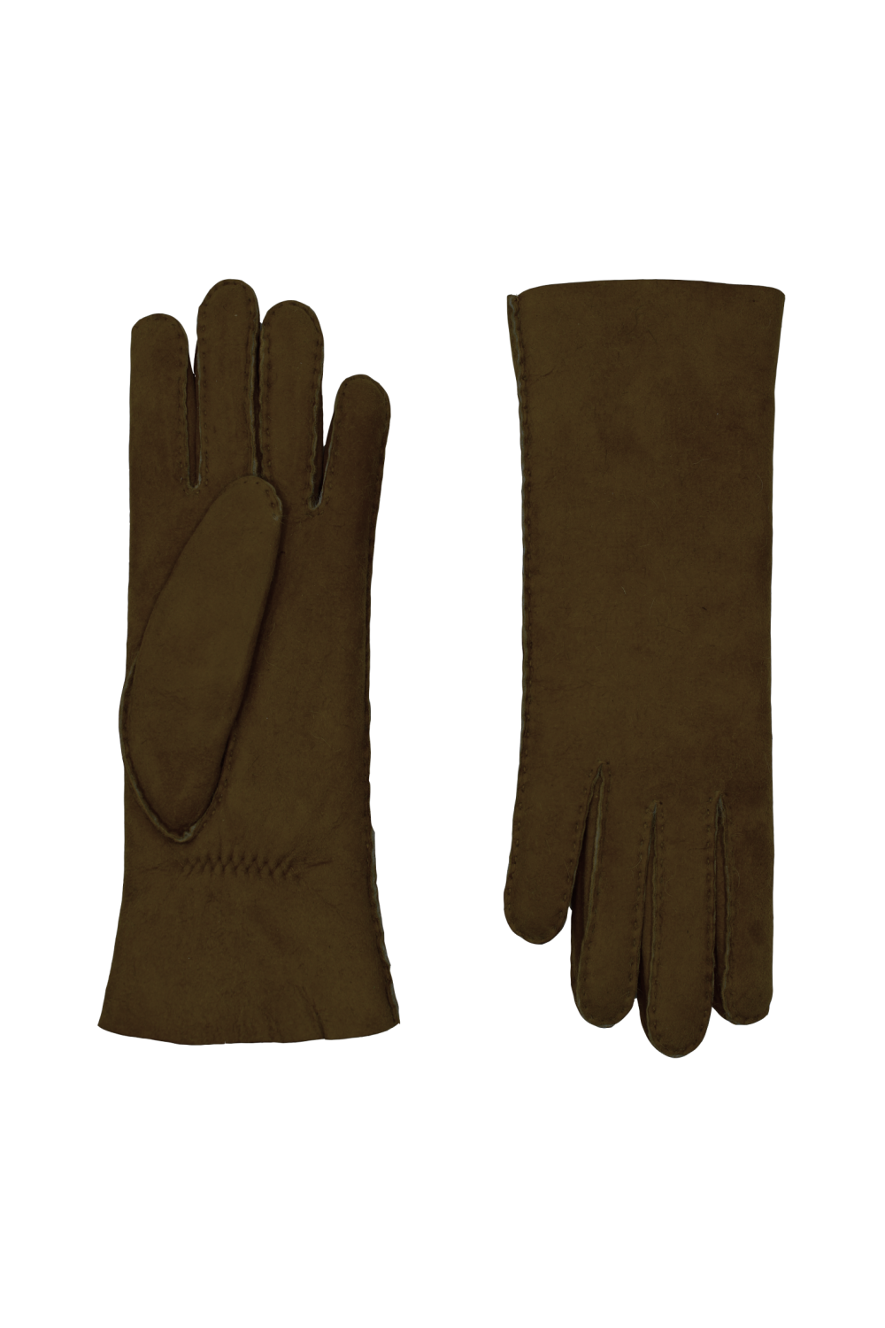 Gants denise femme cuir double face AGNELLE Marron