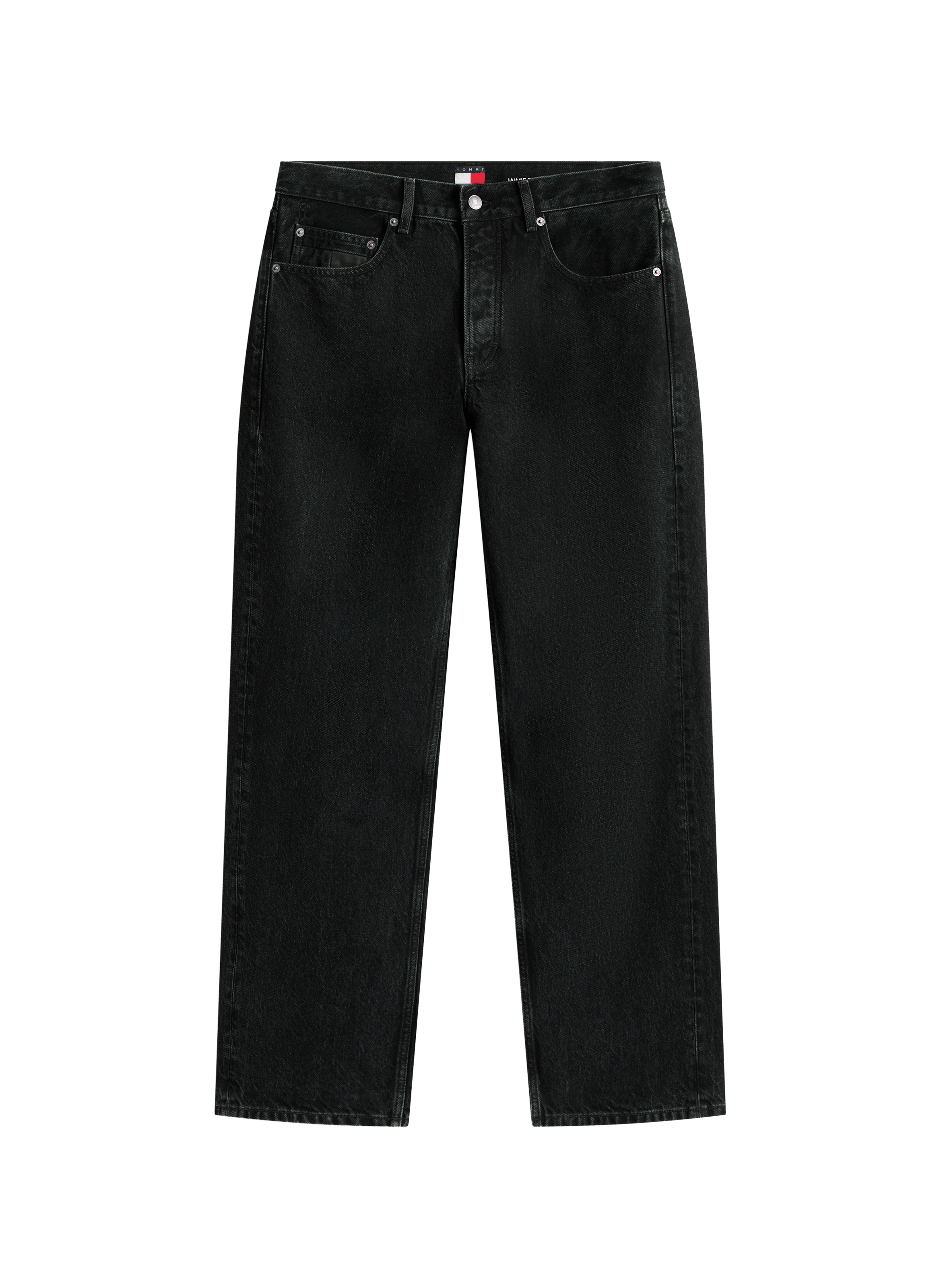 Wide-leg jeans in blended cotton TOMMY HILFIGER Black