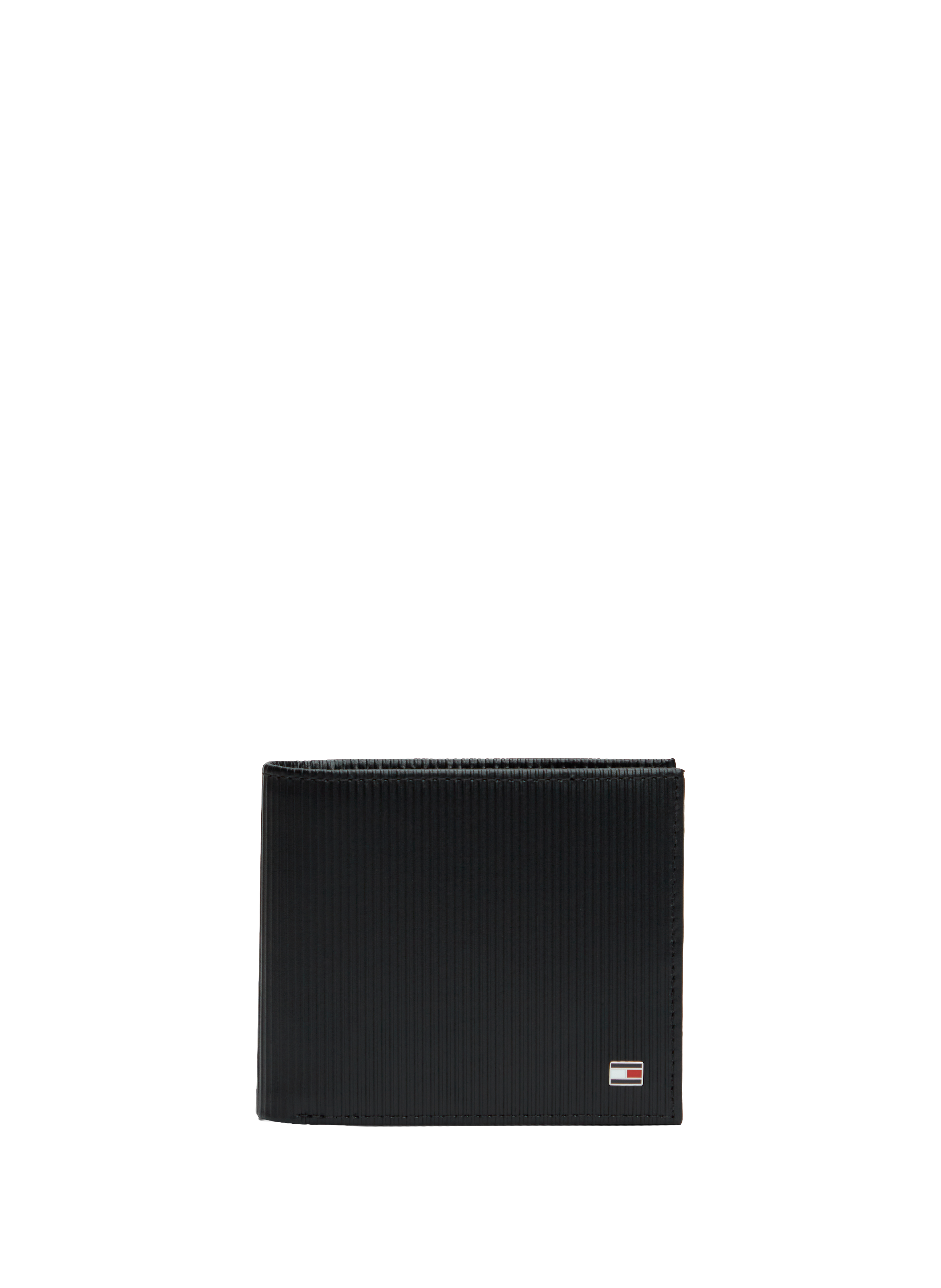 Portefeuille en cuir de vache TOMMY HILFIGER Noir