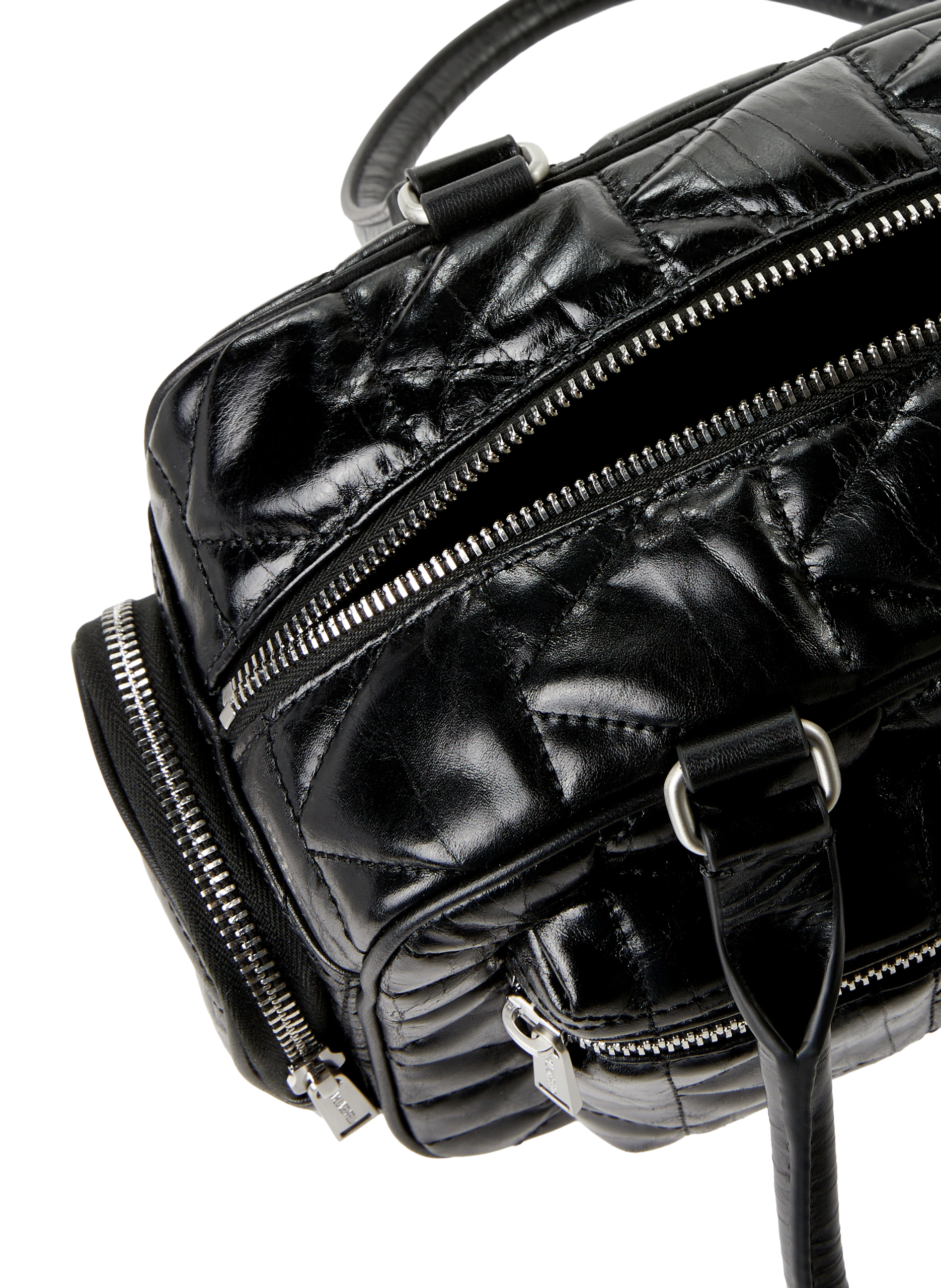 Sac à main matelassé en cuir KARL LAGERFELD Noir