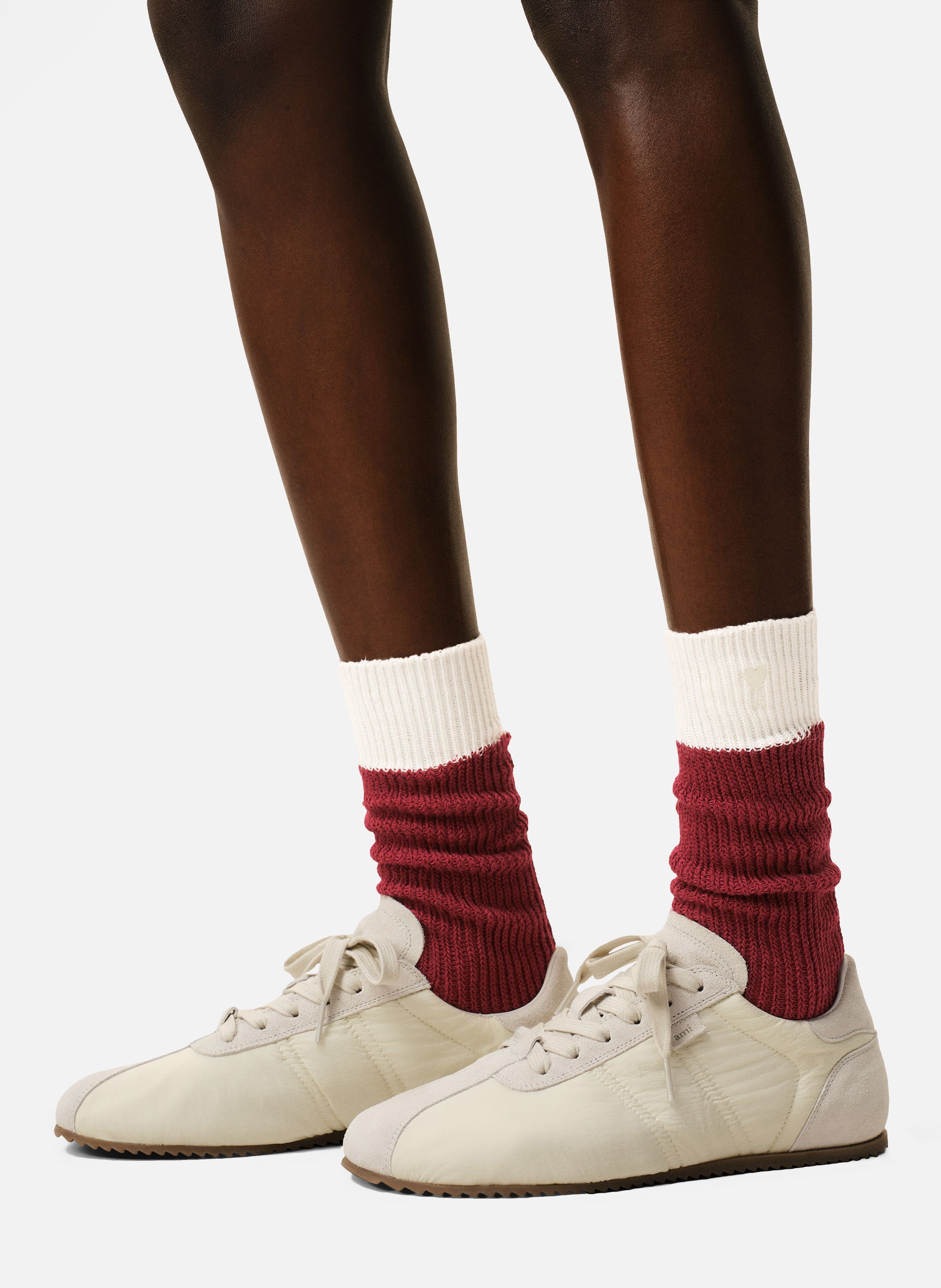 Chaussettes bicolores unisexes en coton AMI PARIS Multicolore