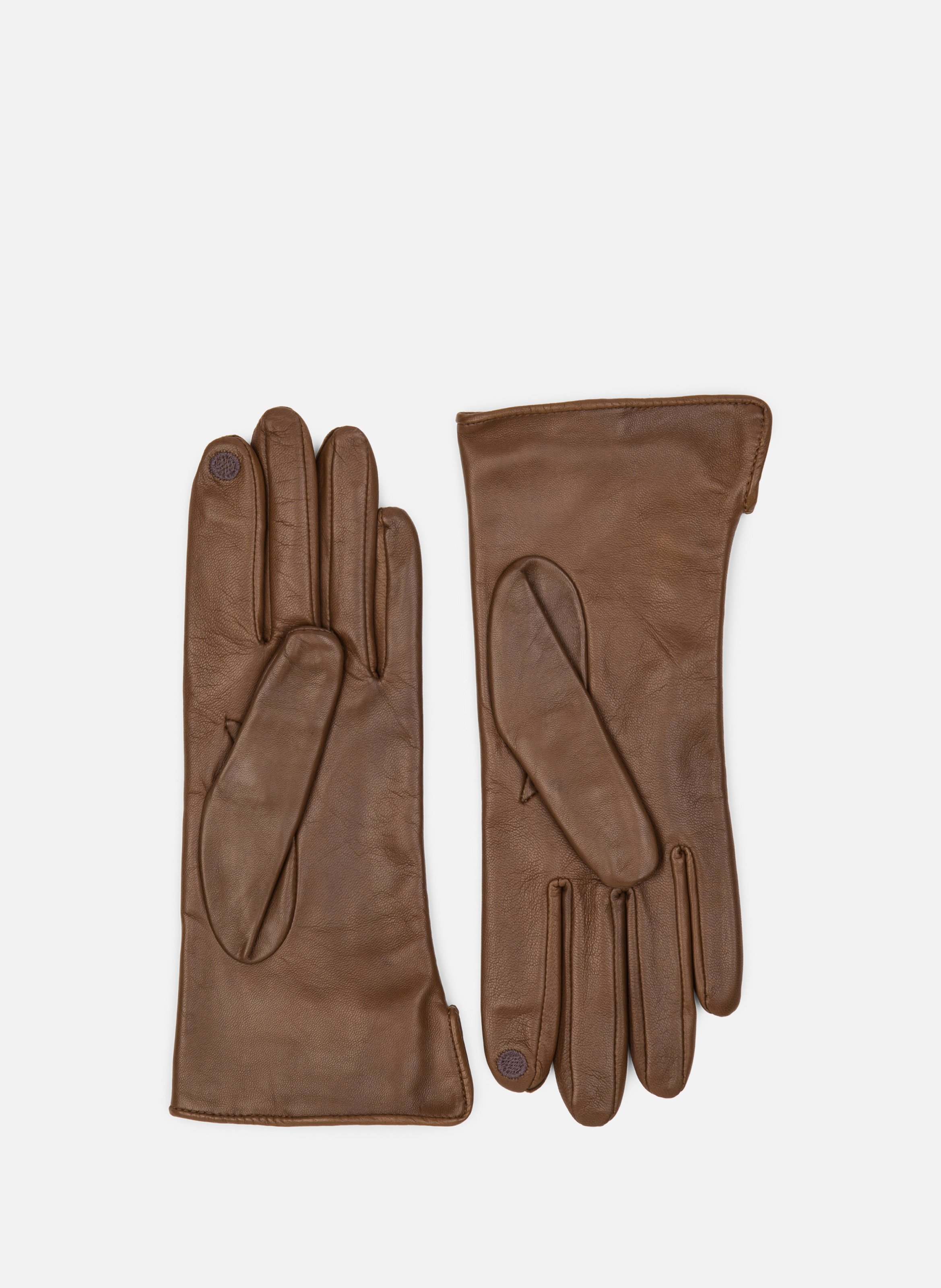 Lambskin gloves LANCASTER Brown