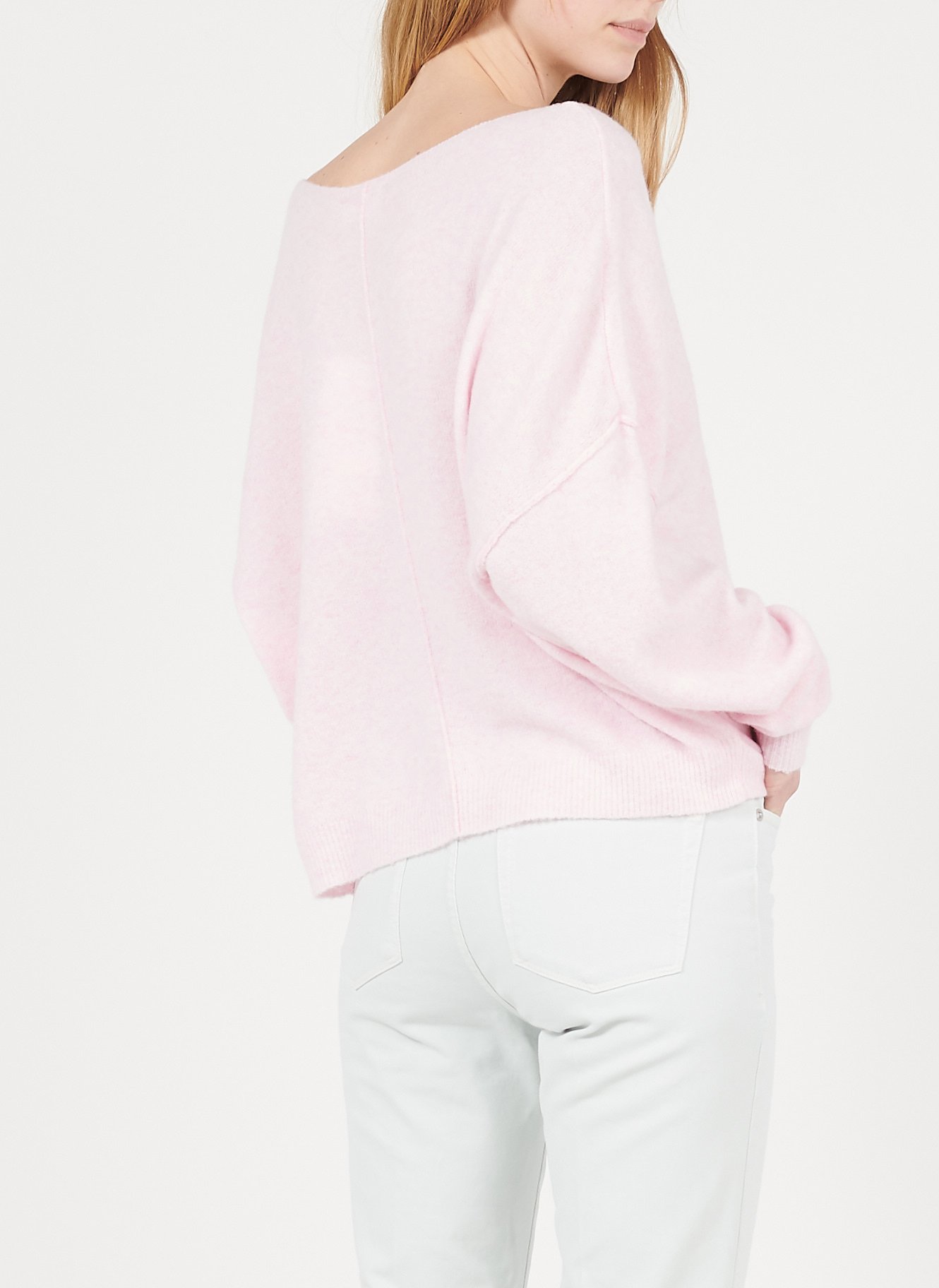 Pull col bateau en laine mélangée damsville AMERICAN VINTAGE Rose